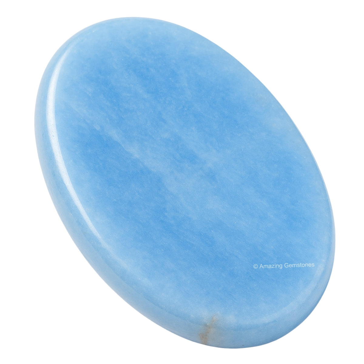Angelite de Amazing Gemstone, piedra-preocupación para concentración y calma diaria.