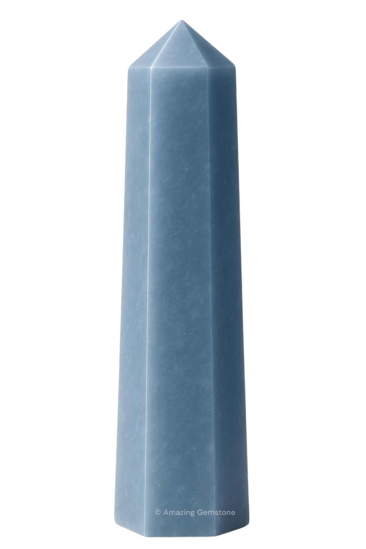 Amazing Gemstone Angelite: torre cristal punta energizante para enfocar energía en el espacio