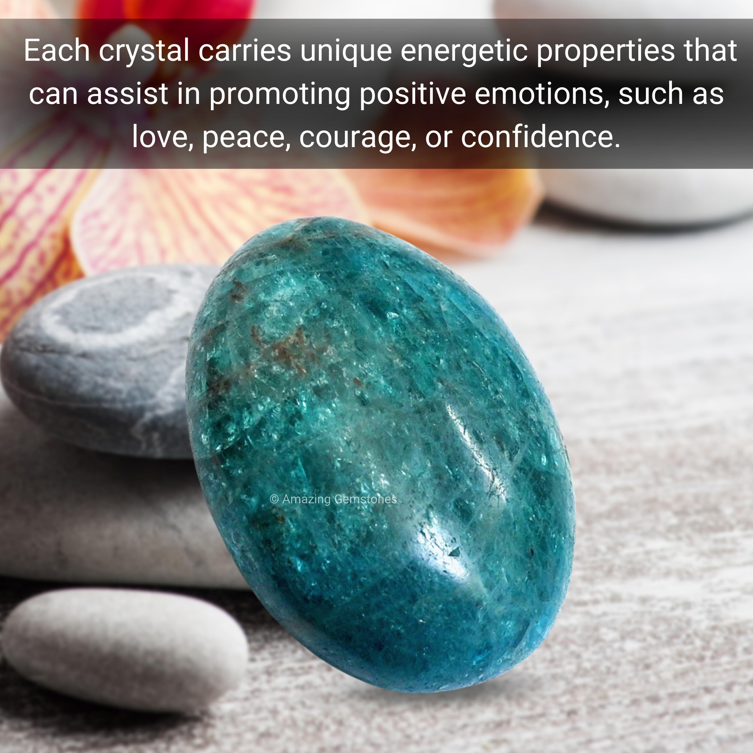 Amazing Gemstone Apatita azul, ideal para reiki y prácticas de meditación
