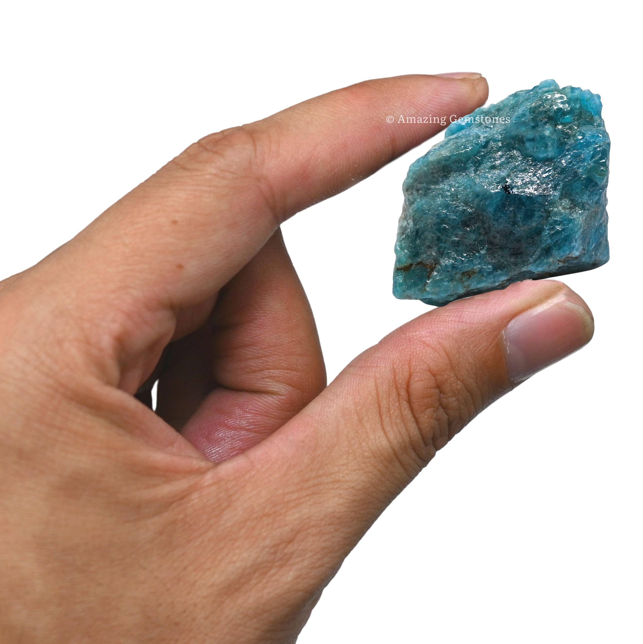 Amazing Gemstone Apatita Verde: en bolsa de terciopelo, regalo elegante