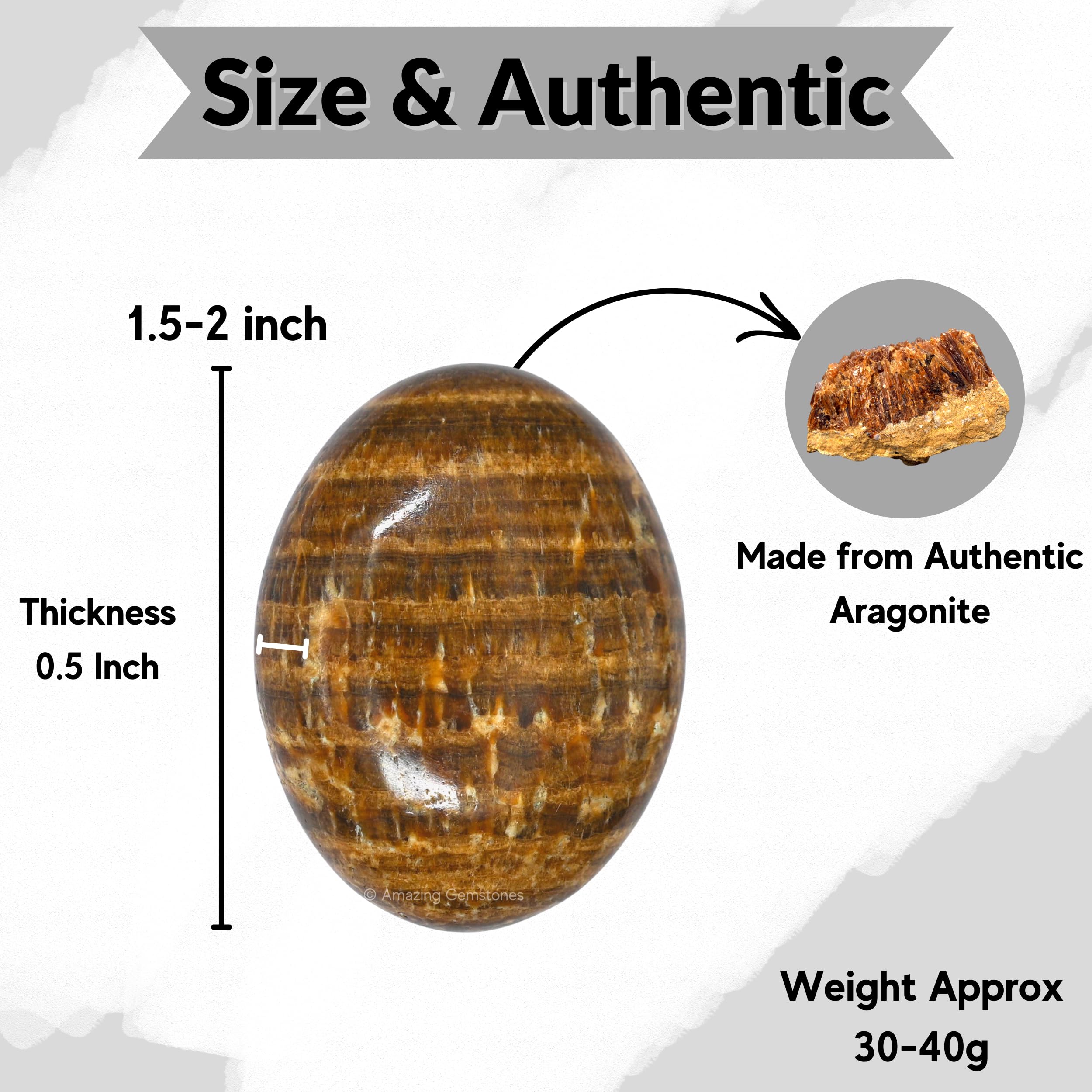 Amazing Gemstone Aragonita detalle superficie pulida para exhibir en hogar.