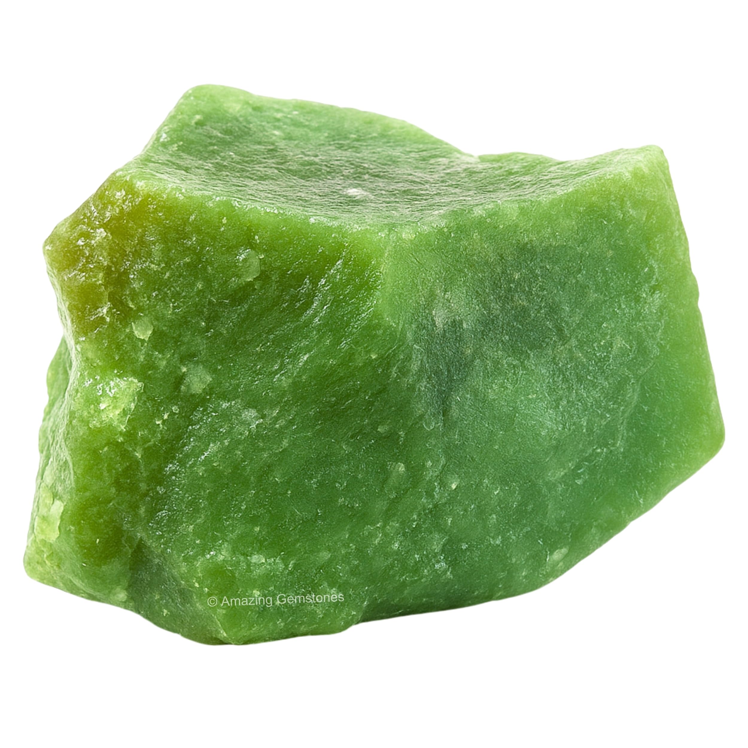 Amazing Gemstone Aventurina Verde: cristal crudo para pulido artesanal.