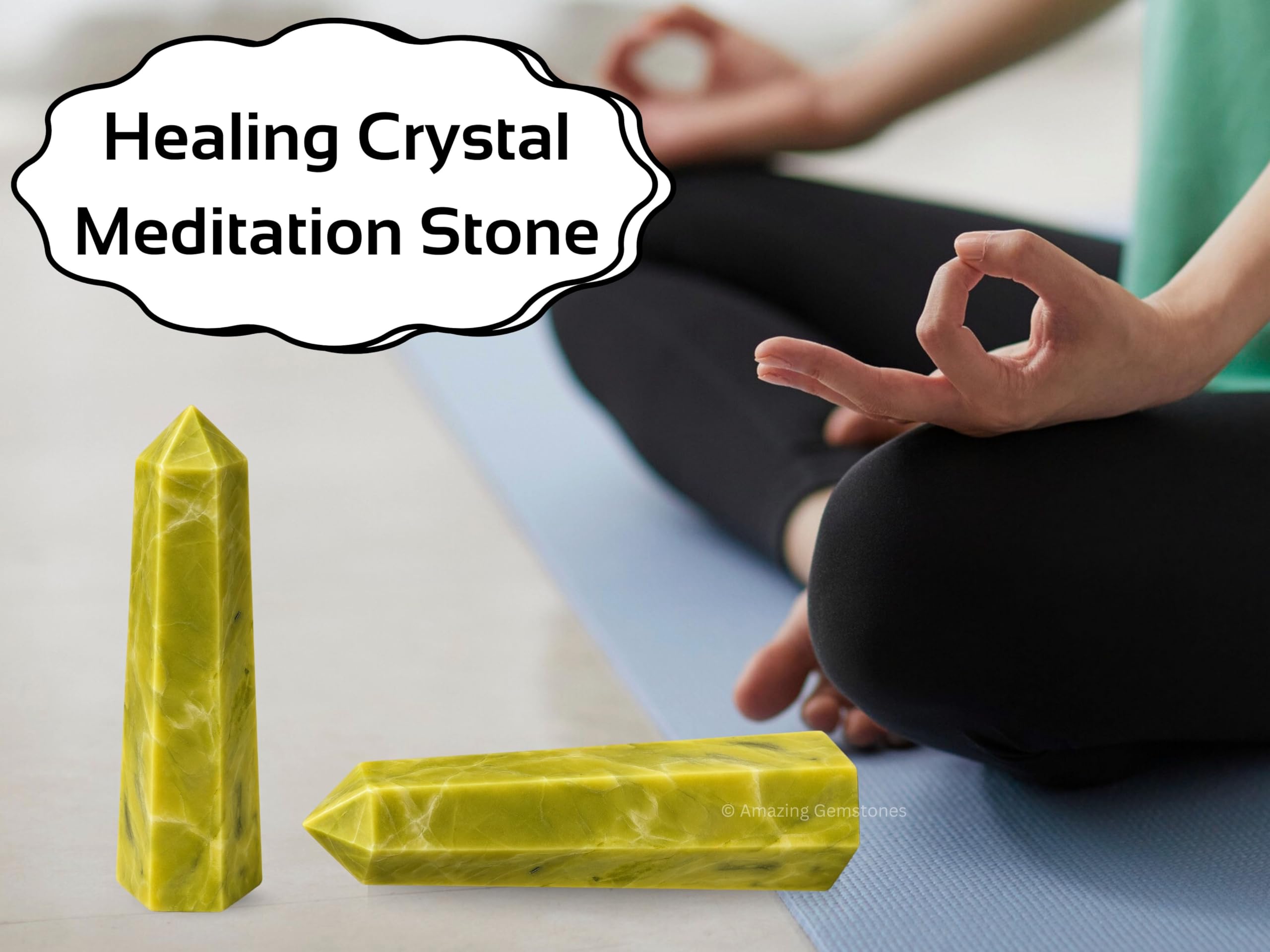 Amazing Gemstone uso Reiki cristal serpentina, apoyo en prácticas energéticas.