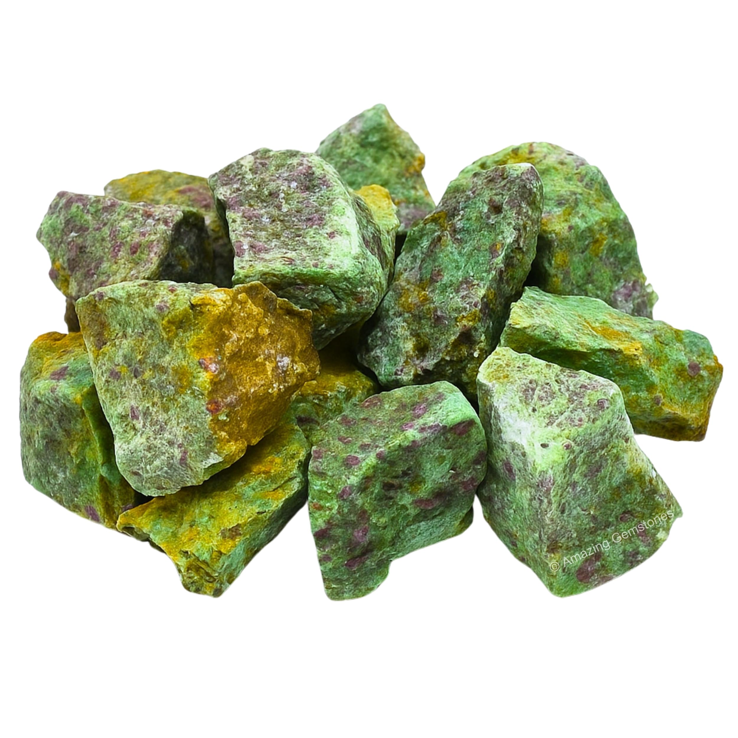 Amazing Gemstone Ruby Fuchsite, cristal para proyectos de bricolaje y creatividad.