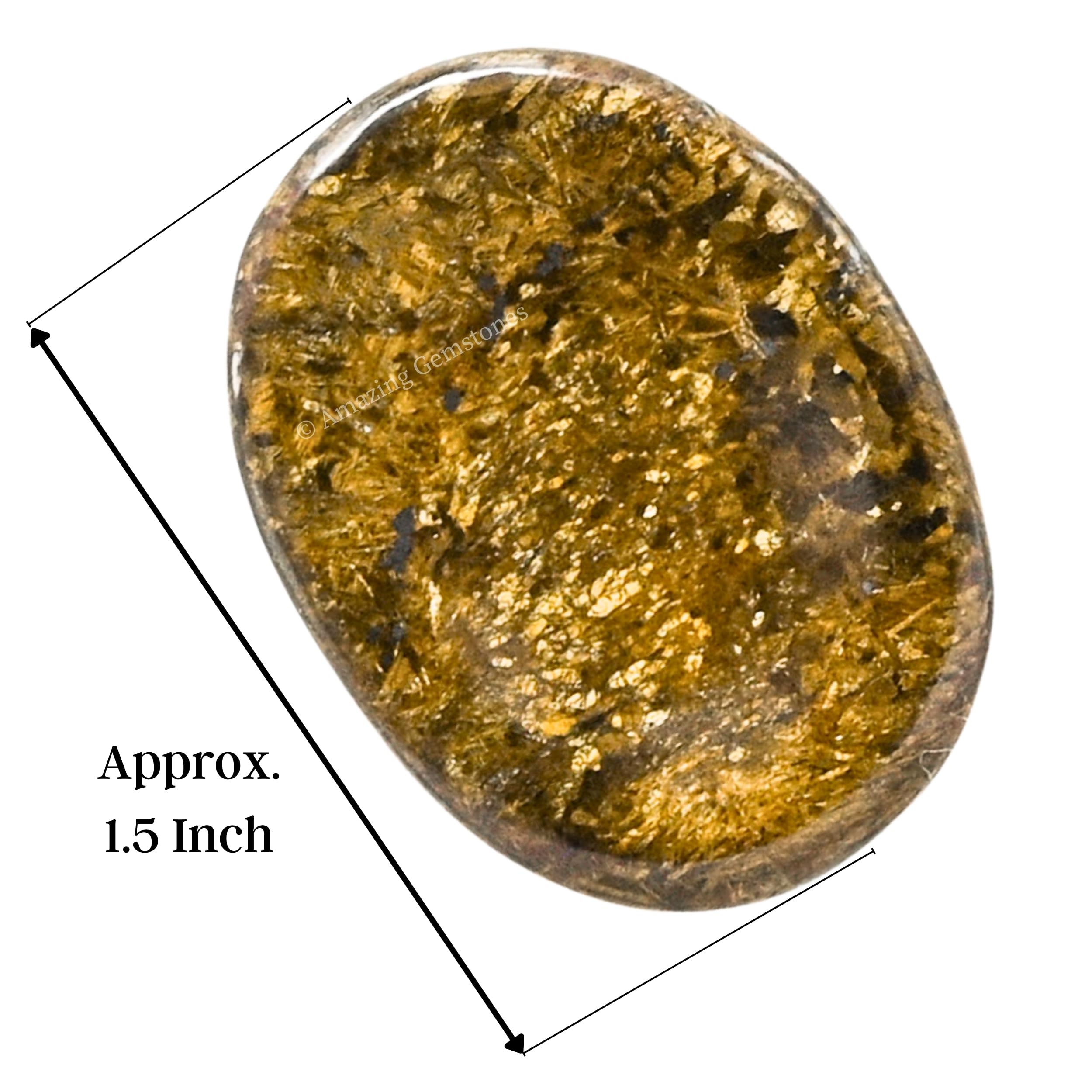 Bronzite de Amazing Gemstone en caja con funda de terciopelo, ideal regalo