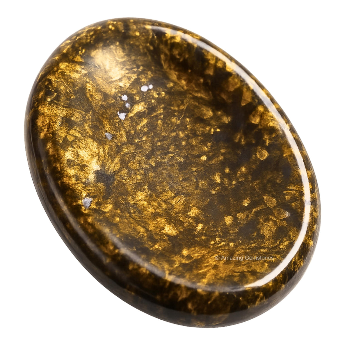 Bronzite de Amazing Gemstone en la mano para meditación y enfoque
