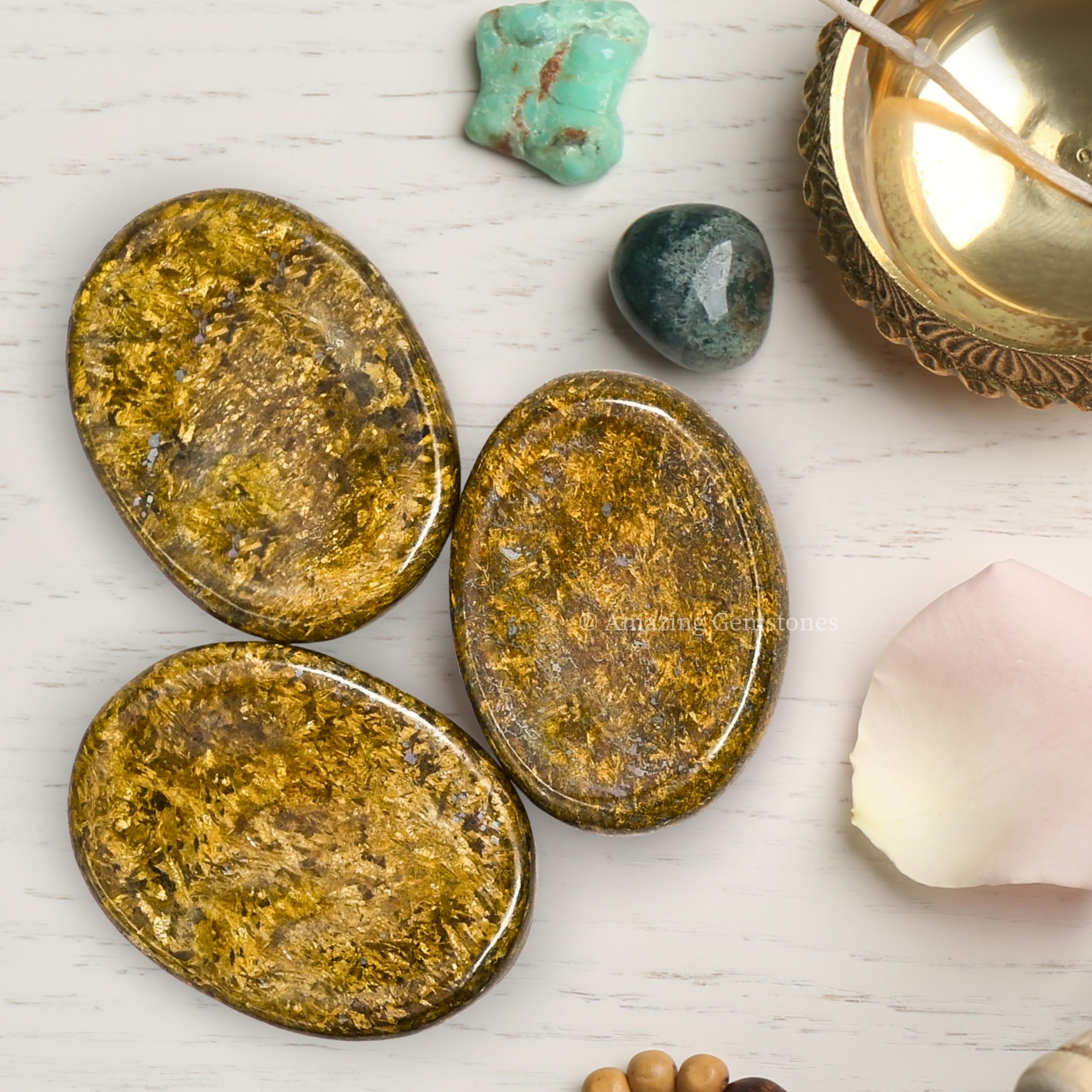 Bronzite de Amazing Gemstone para prácticas de yoga y respiración