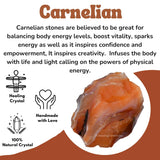 Amazing Gemstone Carnelian, bolsa de terciopelo: almacenamiento y regalo elegante.