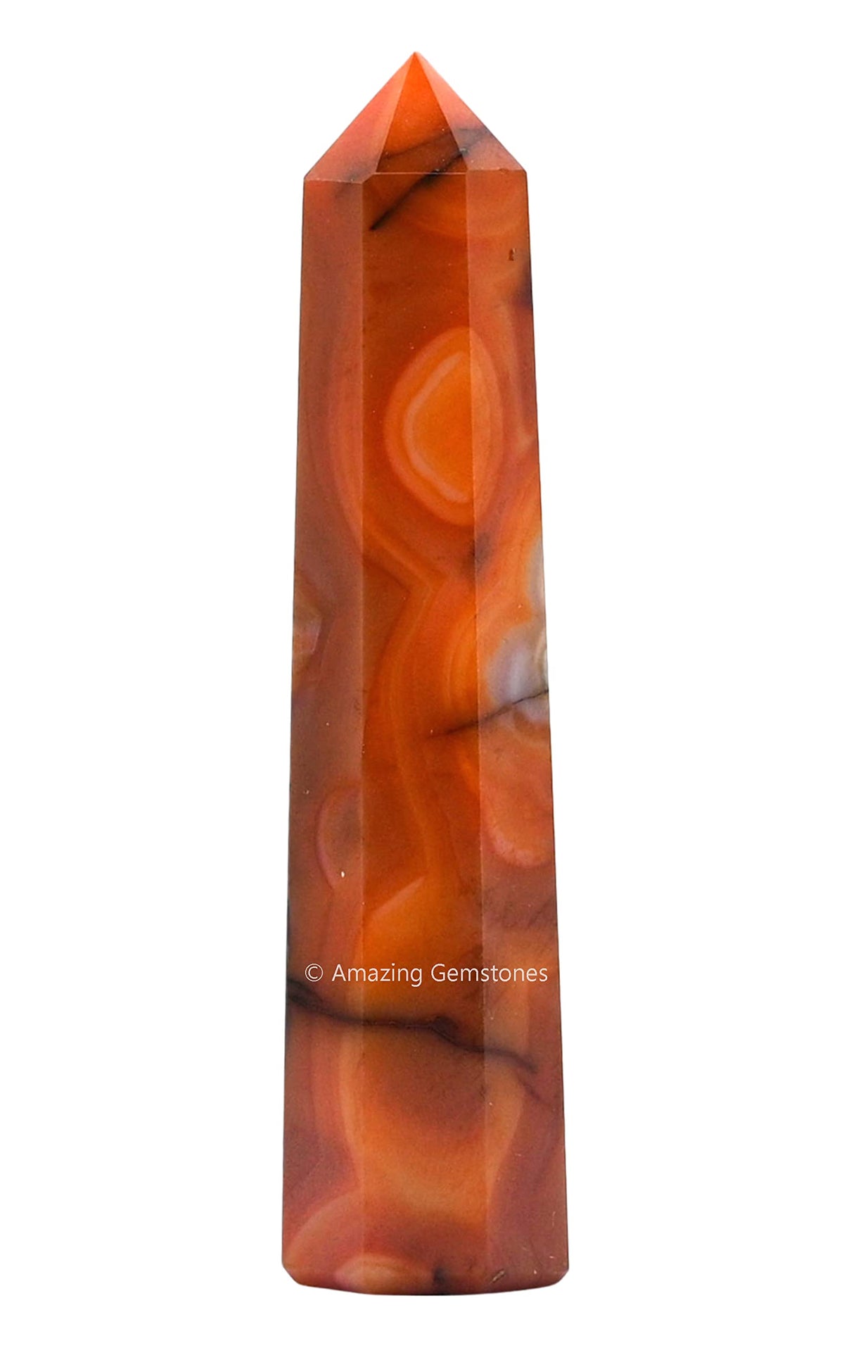 Amazing Gemstone Carnelian torre cristal: mejora la energía del ambiente.