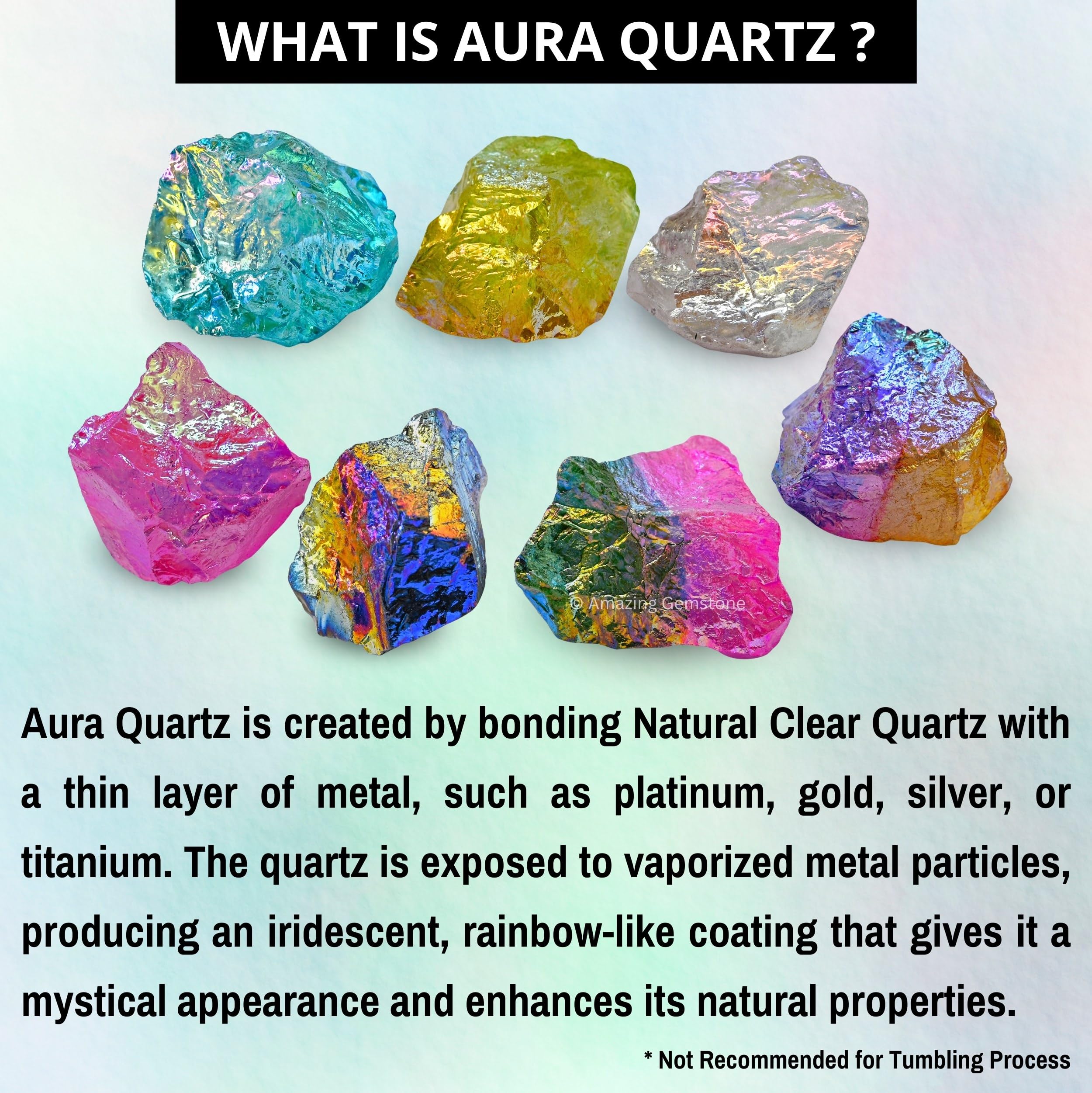 Amazing Gemstone: certificado de autenticidad incluido para cuarzo rosa.