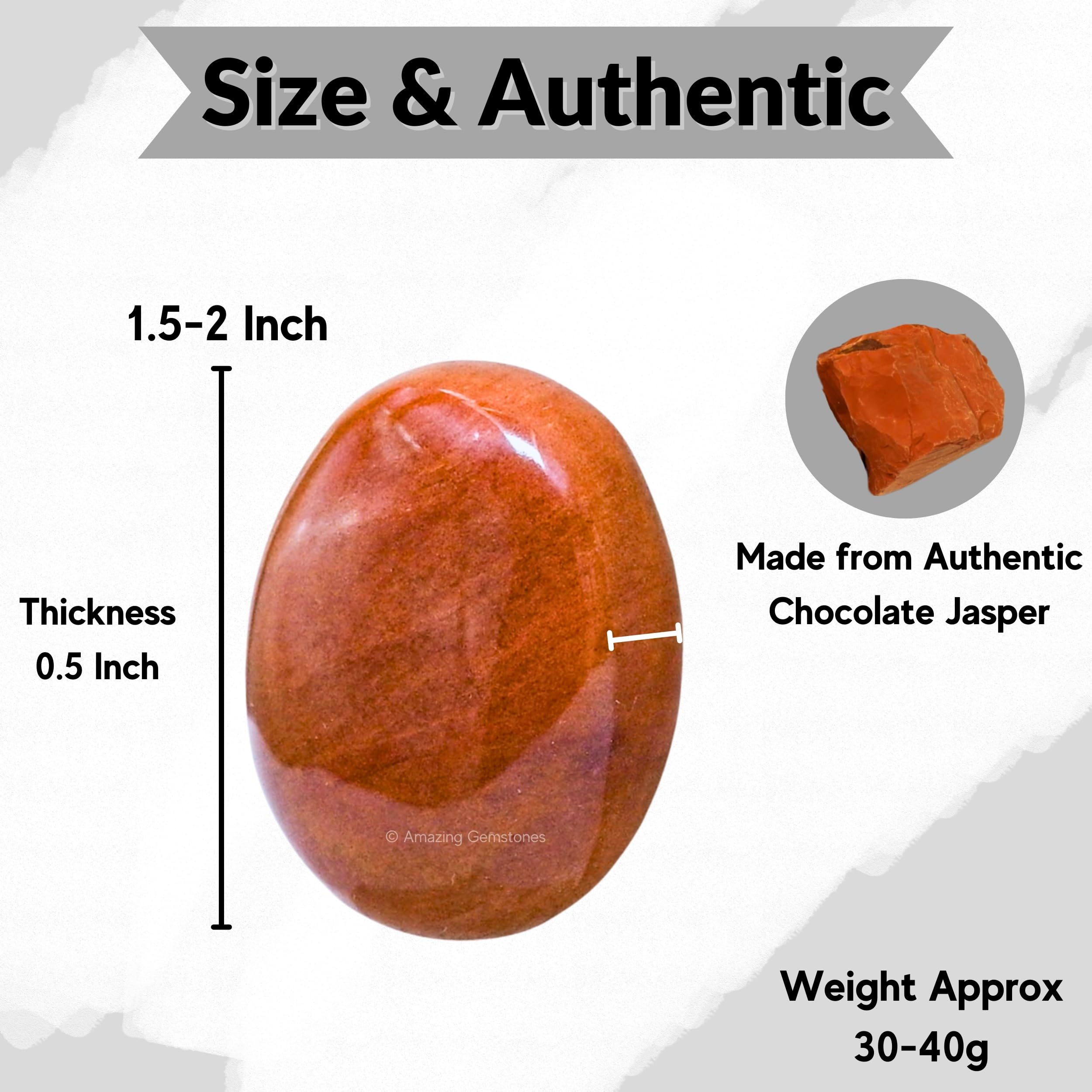 Amazing Gemstone Chocolate Jasper para meditación y equilibrio emocional.