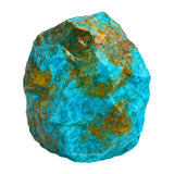Amazing Gemstone Chrysocolla bruta, primer plano, ideal para pulidos artesanales y joyería.