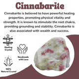 Amazing Gemstone cinnabarite superficie áspera para pulido artesanal y joyería.