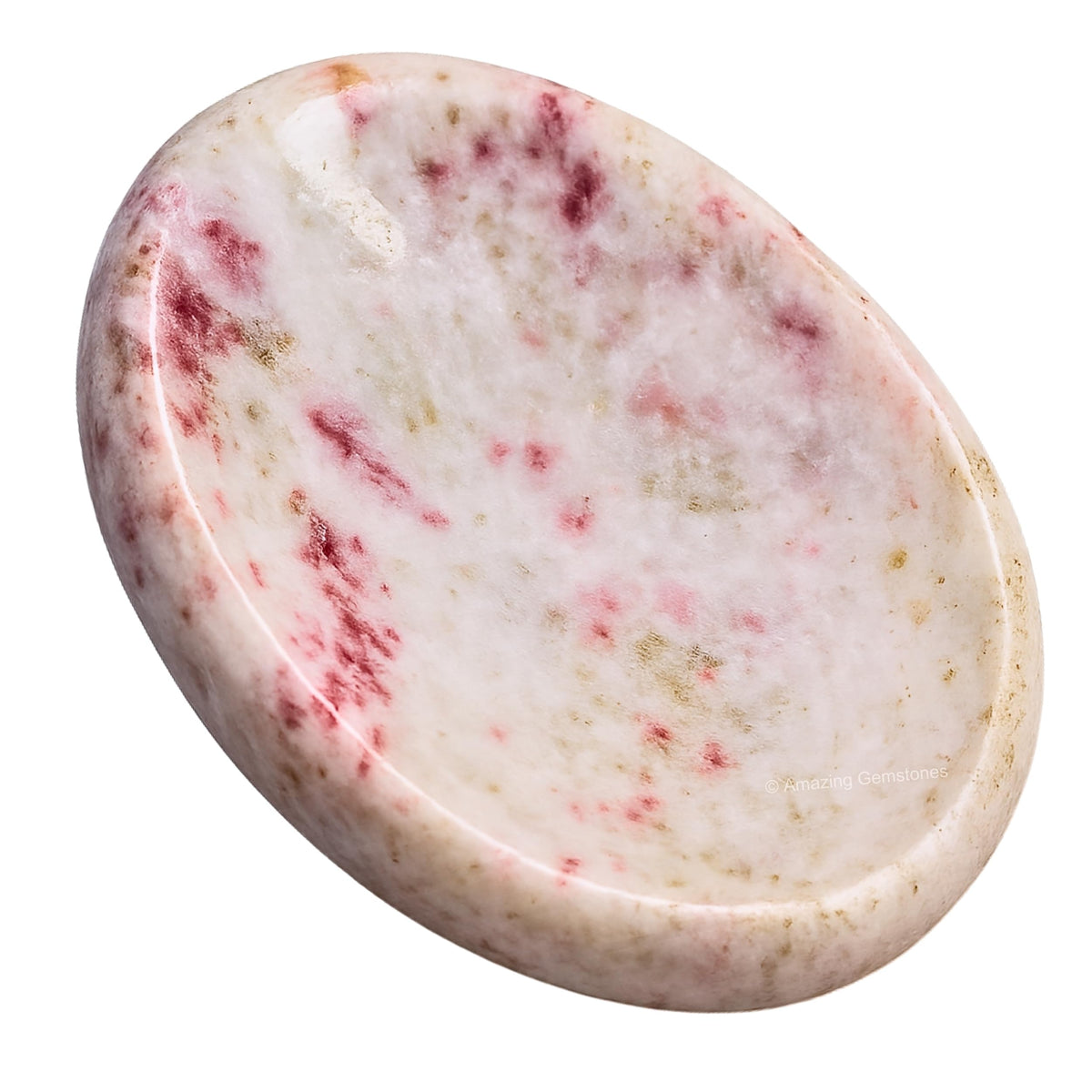 Amazing Gemstone cinnabarite en la mano, ideal para concentración durante la meditación.