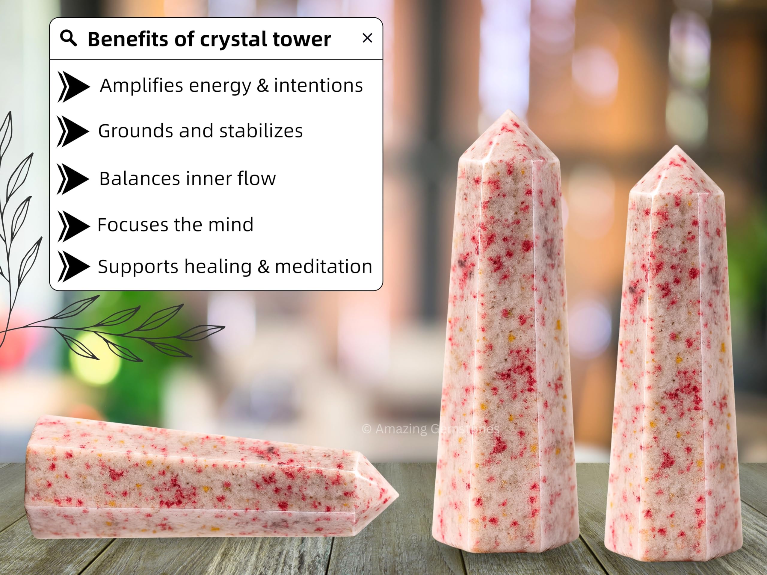Amazing Gemstone conjunto cristales rejilla, guia la energia hacia metas de bienestar.