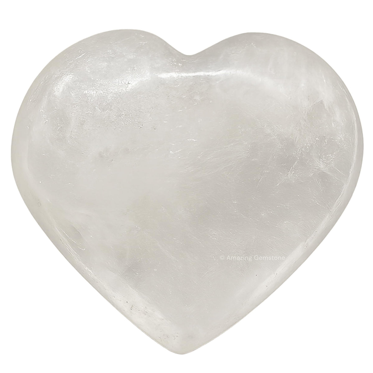 Amazing Gemstone: corazón de cuarzo claro en palma para equilibrio de energías.