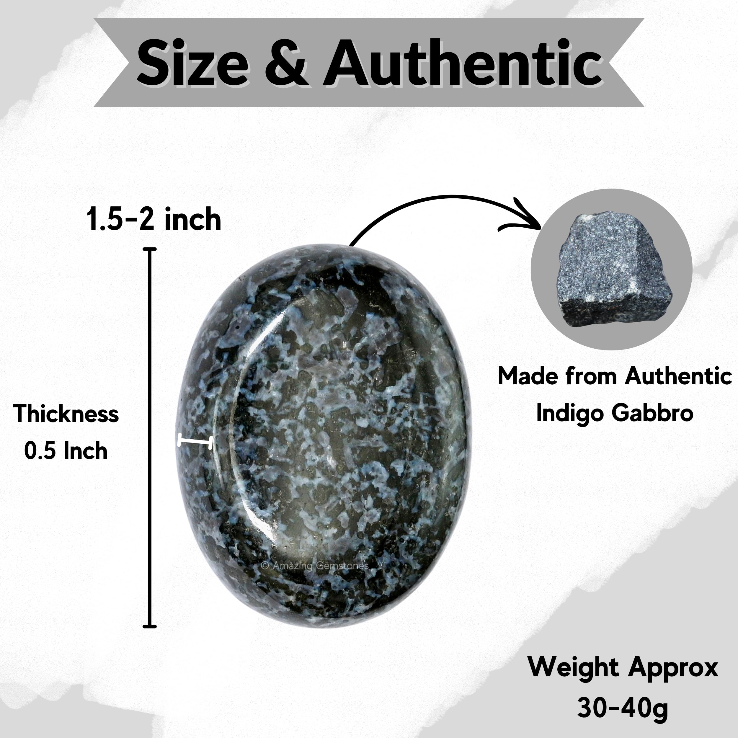 Amazing Gemstone índigo gabbro – combinación para rejilla de cristales en casa