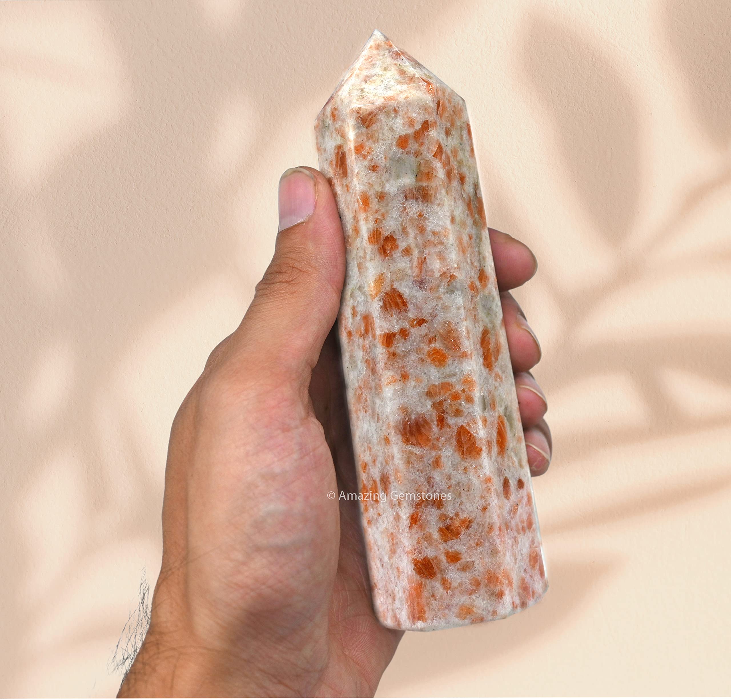 Amazing Gemstone cuadrícula cristal piedra solar centro para meditación y enfoque