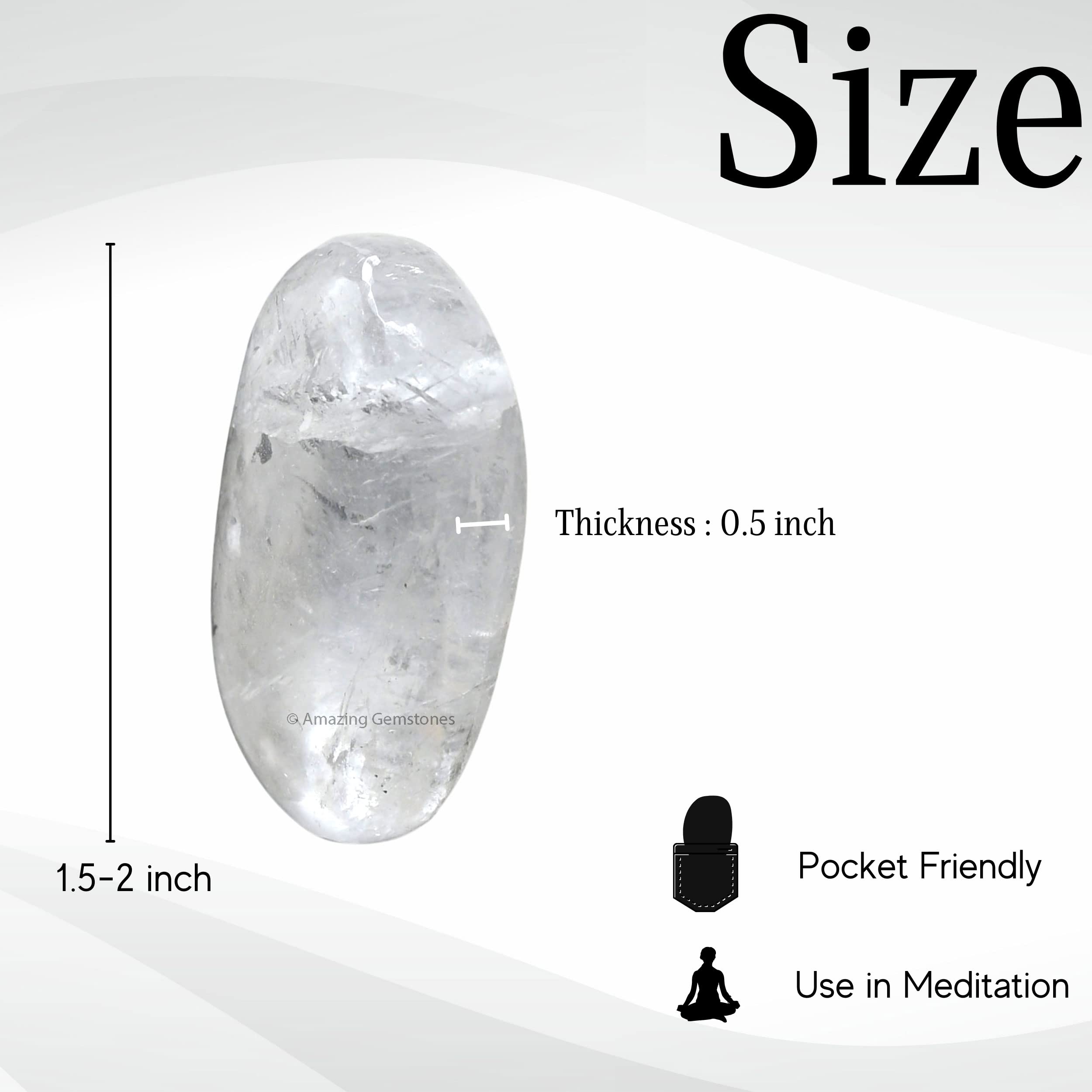 Amazing Gemstone piedra de cuarzo claro para energía equilibrada en casa