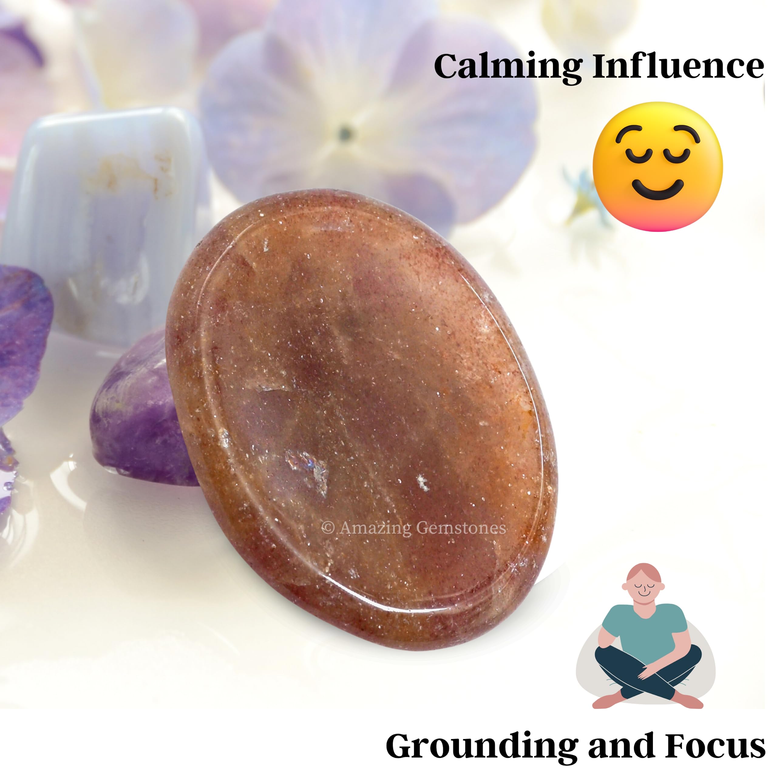 Amazing Gemstone cuarzo fresa regalo significativo para bienestar emocional.