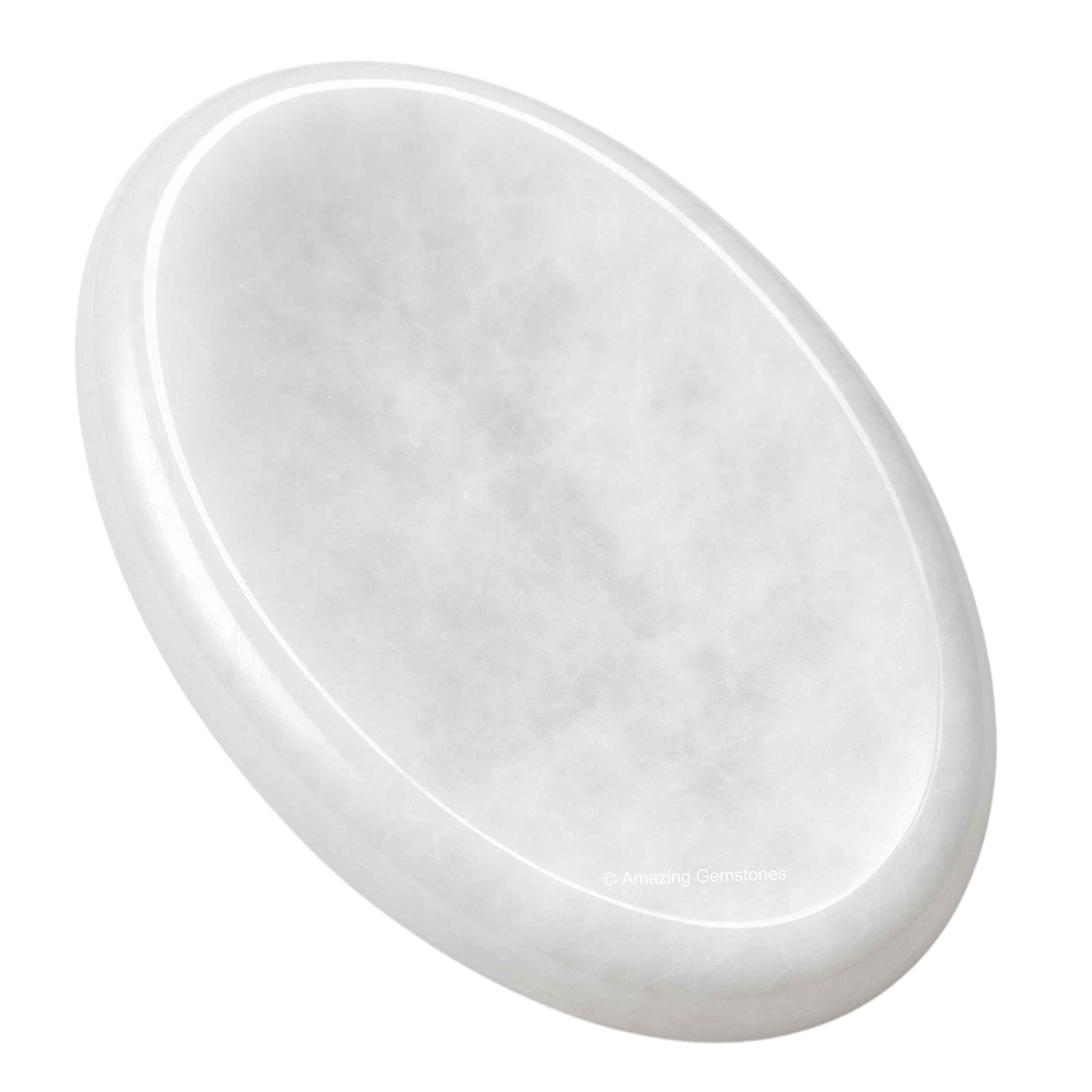 Amazing Gemstone Cuarzo Nieve, primer plano, ideal para concentración y meditación.