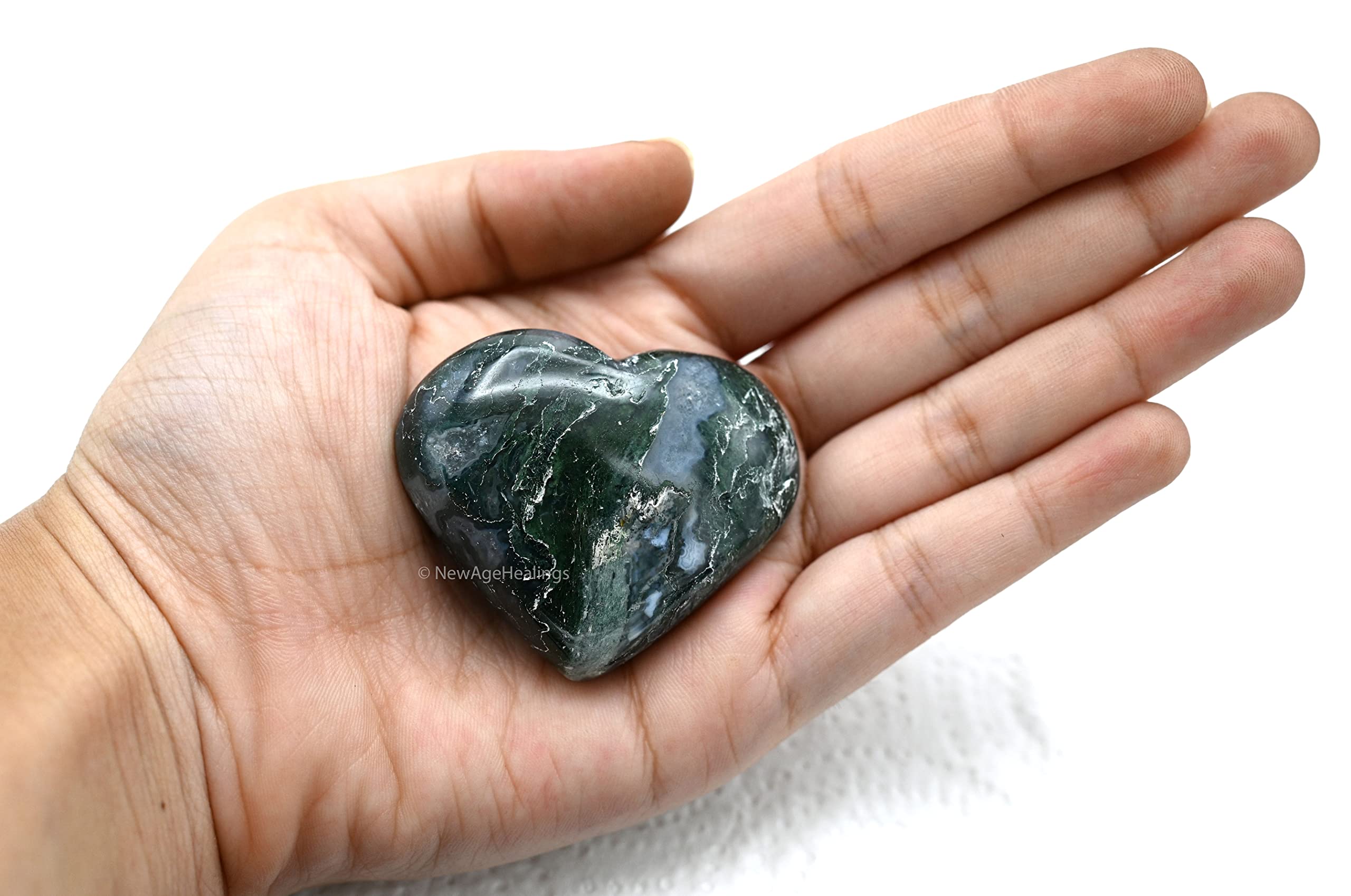 Amazing Gemstone cristal decorativo de ágata musgosa para relajación.