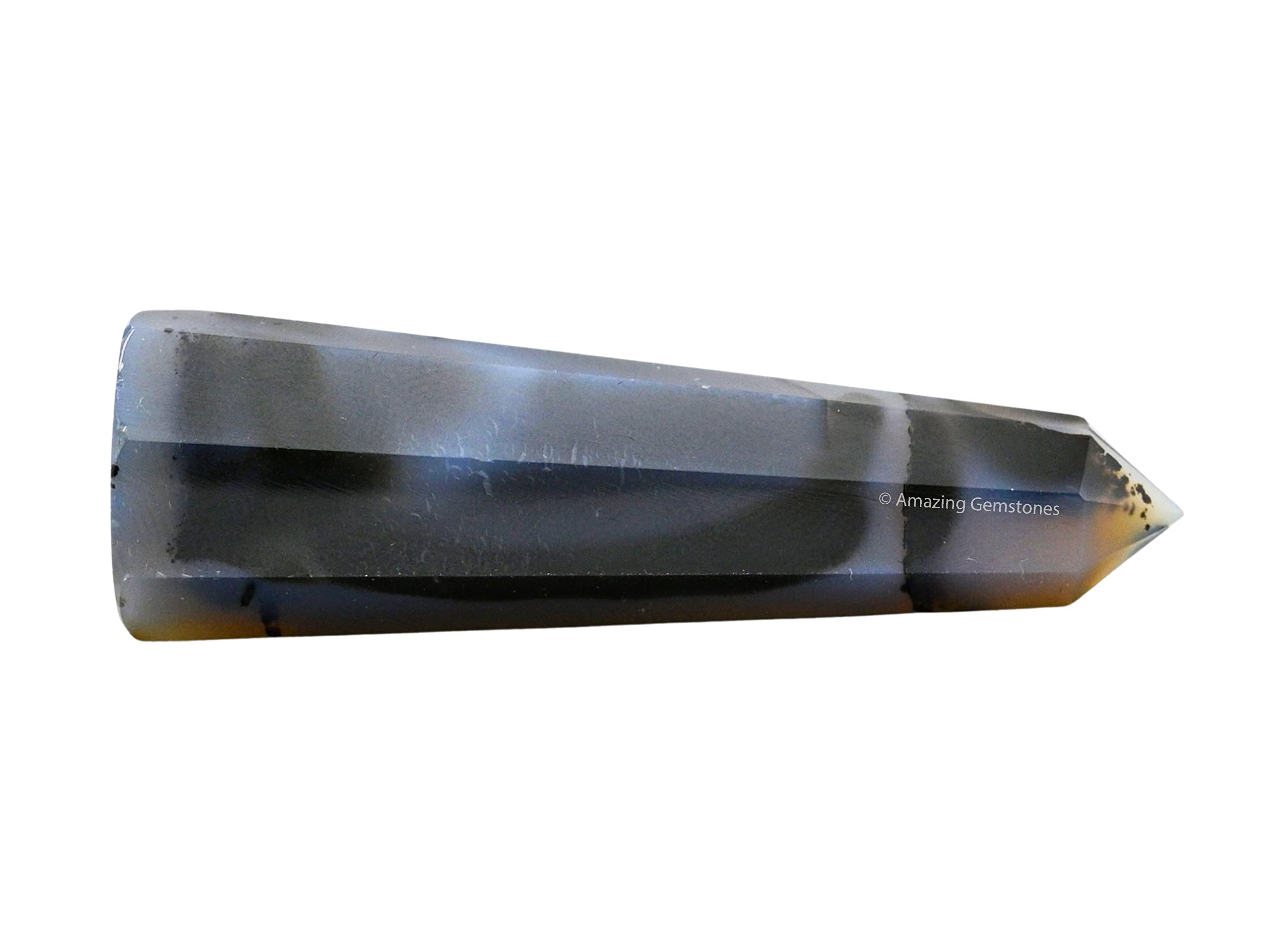 Amazing Gemstone punta cristal dendrita ágata dirige energía hacia afuera durante sesiones.