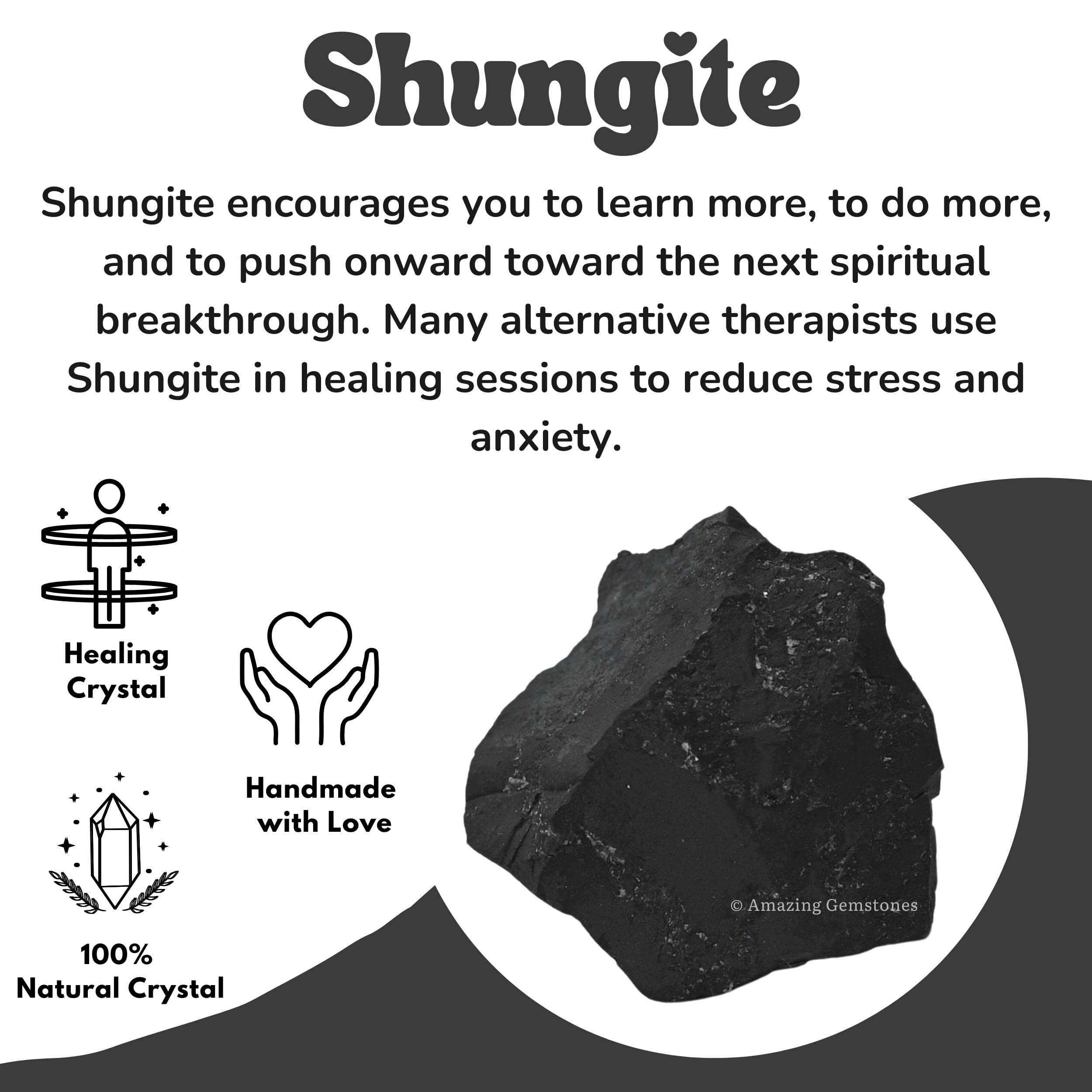 Amazing Gemstone detalle-shungite, primer plano de textura natural y brillo mineral.