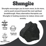 Amazing Gemstone detalle-shungite, primer plano de textura natural y brillo mineral.