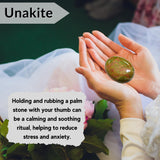 Amazing Gemstone detalle de textura verde y rosada de Unakite.