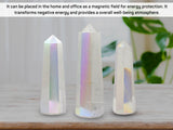 Amazing Gemstone conjunto de energía focal para meditaciones y enfoque Angel Aura Rose Quartz.