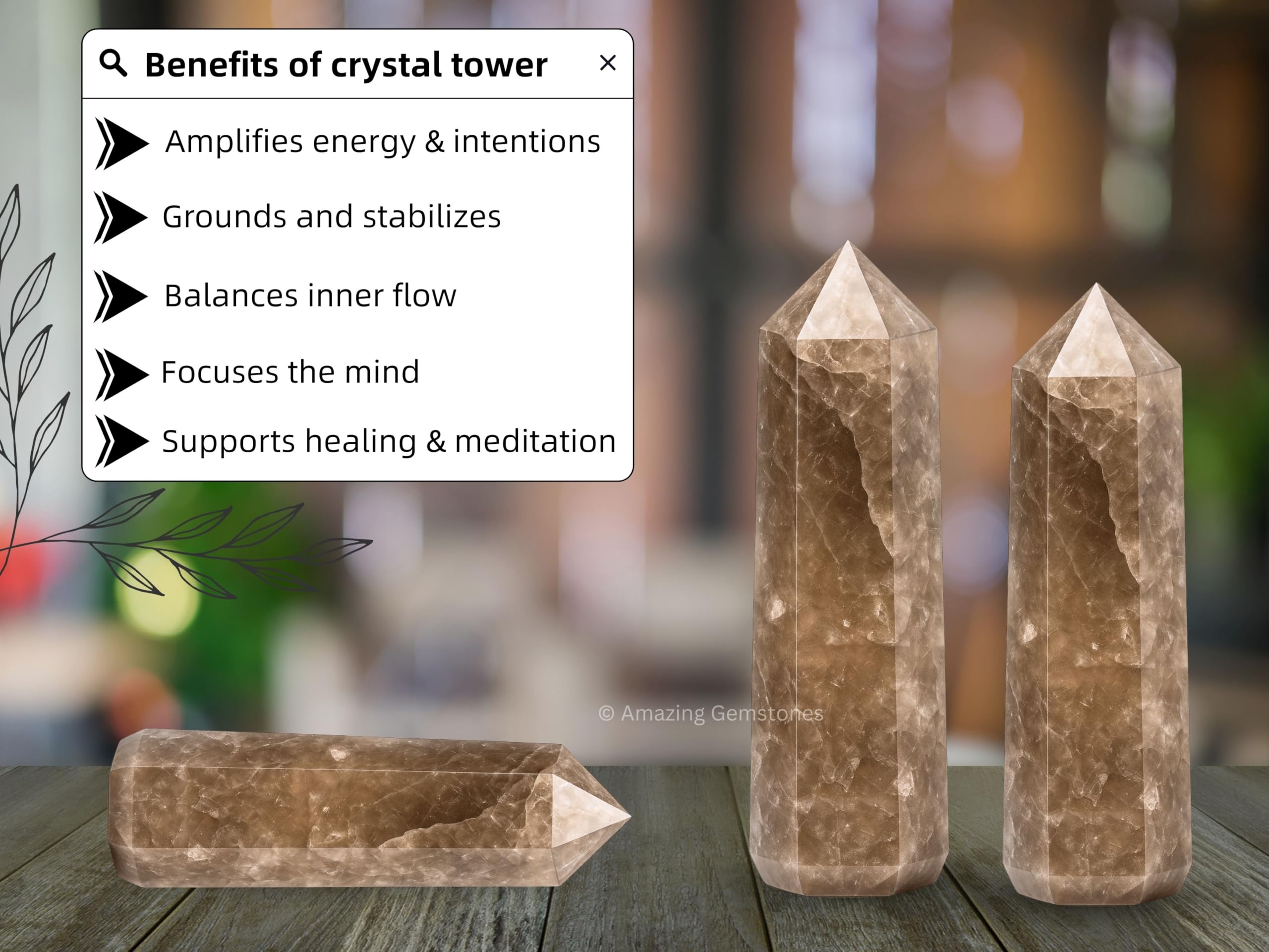 Amazing Gemstone energizante-smoky-quartz crea un ambiente más sereno y protegido