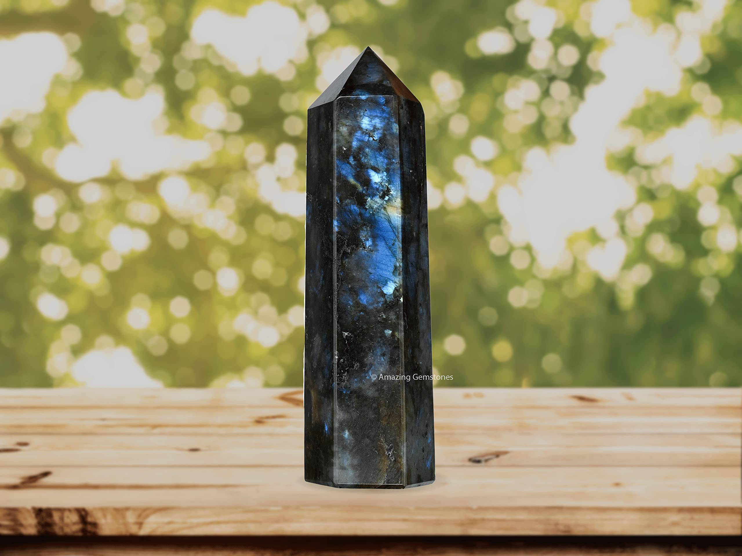 Amazing Gemstone Espacio cristal Labradorita: ideal para claridad en habitaciones.
