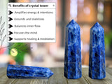 Amazing Gemstone espacio de trabajo sodalita mantiene enfoque y armonía profesional.