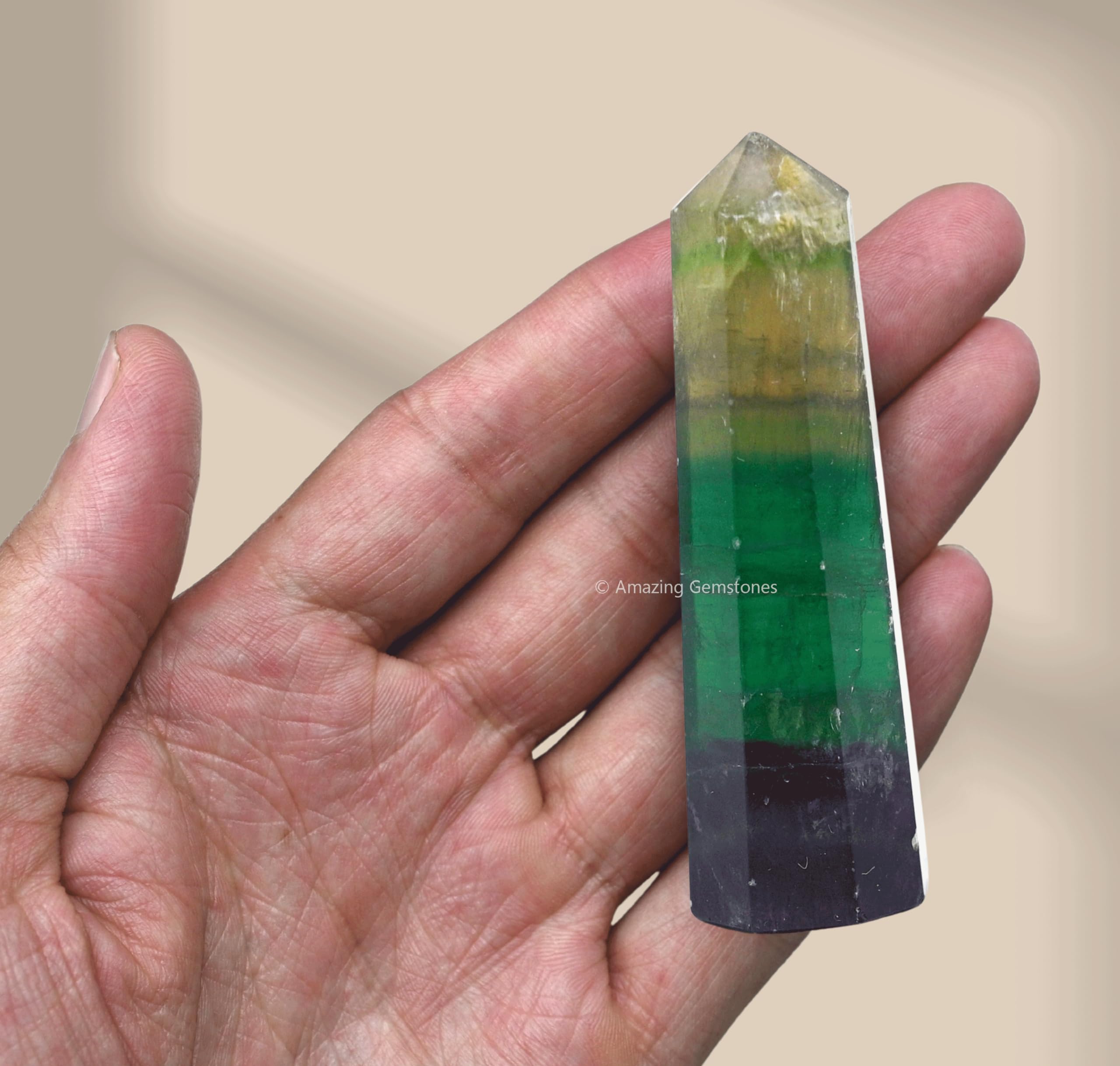Amazing Gemstone fluorita punto para cuadricula: centra la energía en tu cuadrícula de cristales.