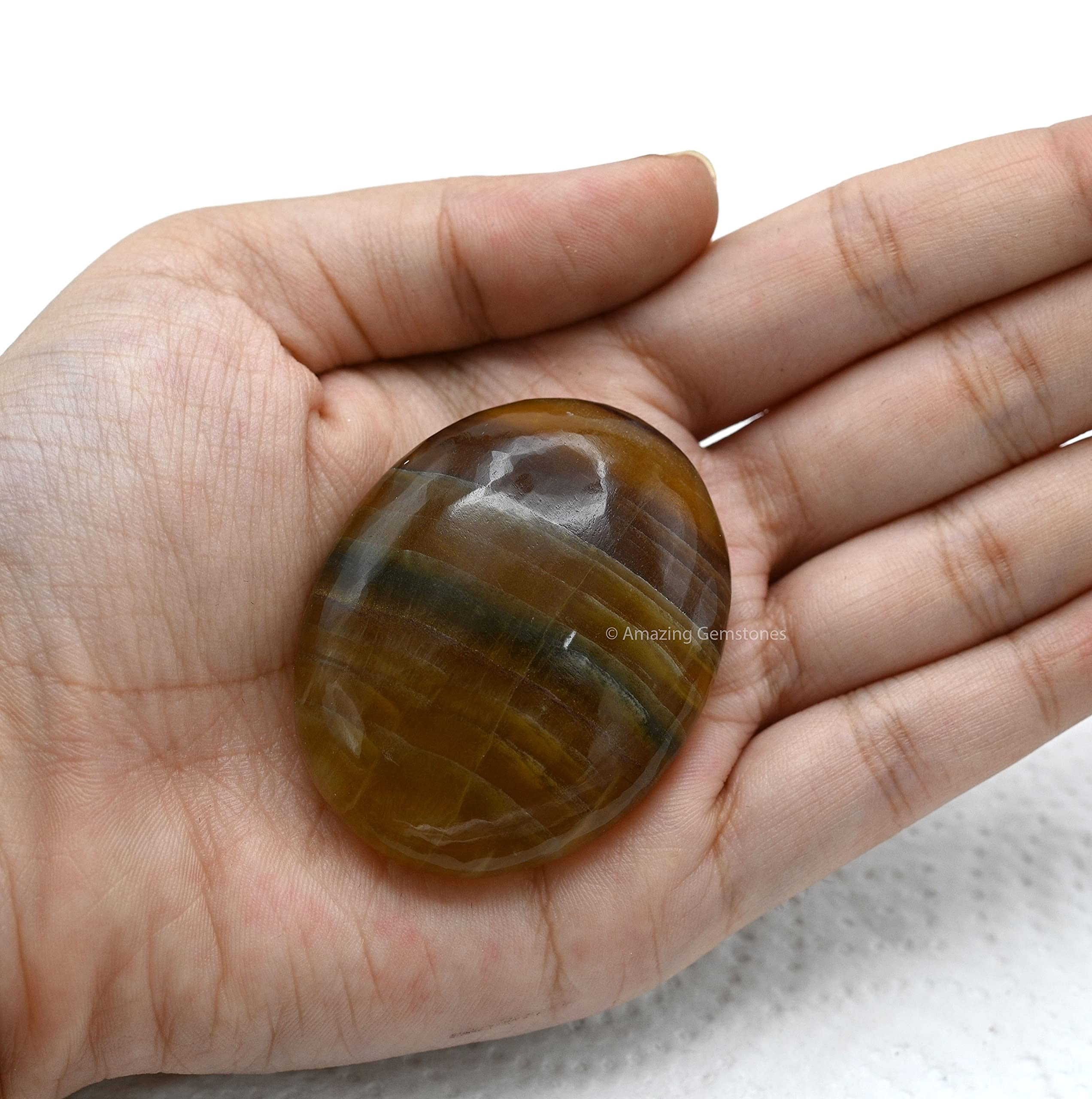 Amazing Gemstone Fluorite palma para sesiones de meditación y Reiki