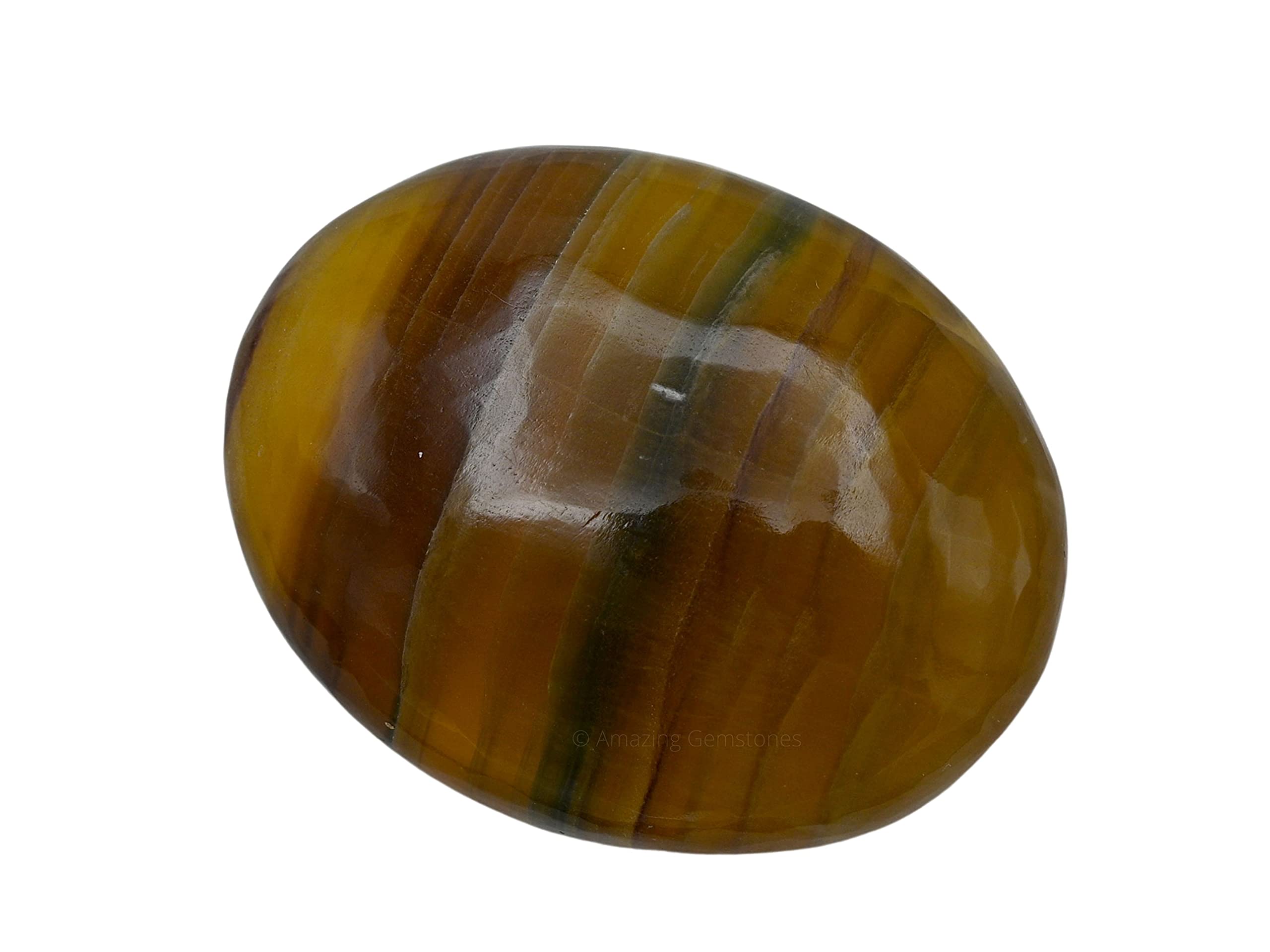 Amazing Gemstone Fluorite piedra palma con brillo suave para relajación