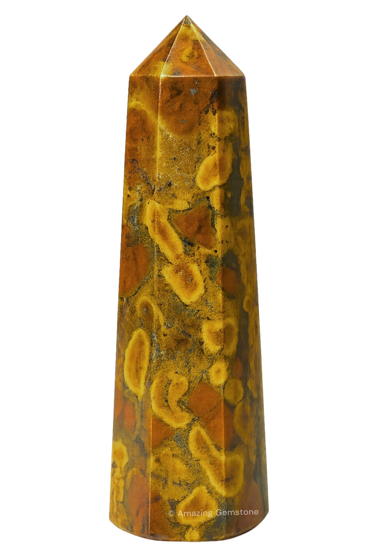 Amazing Gemstone Fruta Jasper torre cristal punta: purifica y energiza el ambiente.