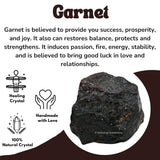 Amazing Gemstone granate con certificado y funda de terciopelo, regalo listo.