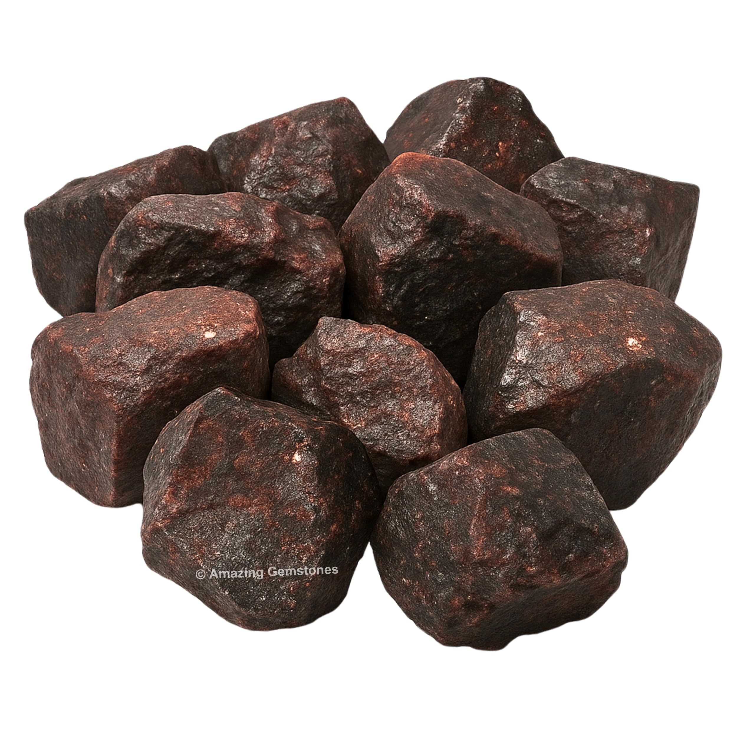 Amazing Gemstone granate para tumbling, tono rojo profundo y brillo natural.
