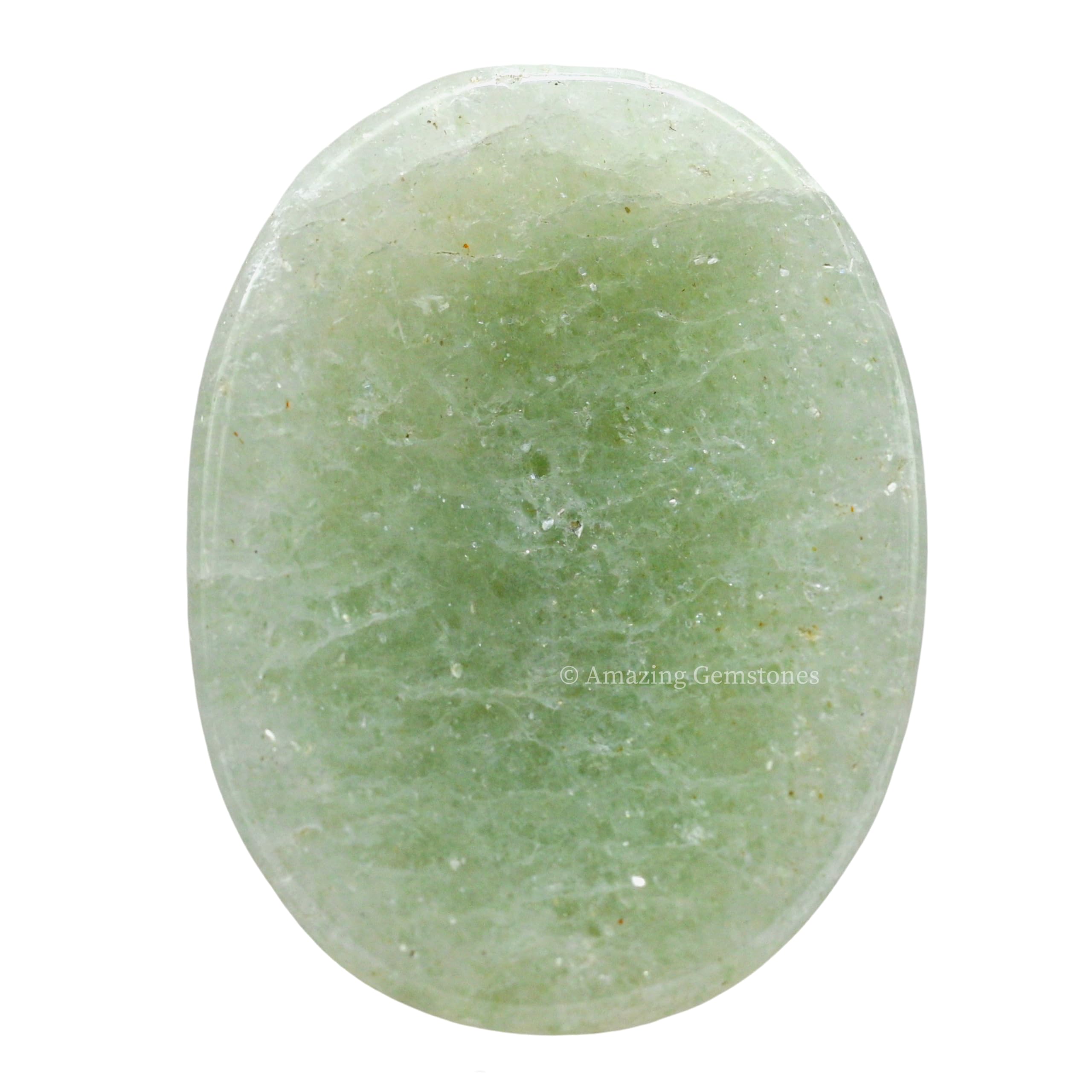 Detalle de textura de la piedra de preocupación verde aventurina de Amazing Gemstone