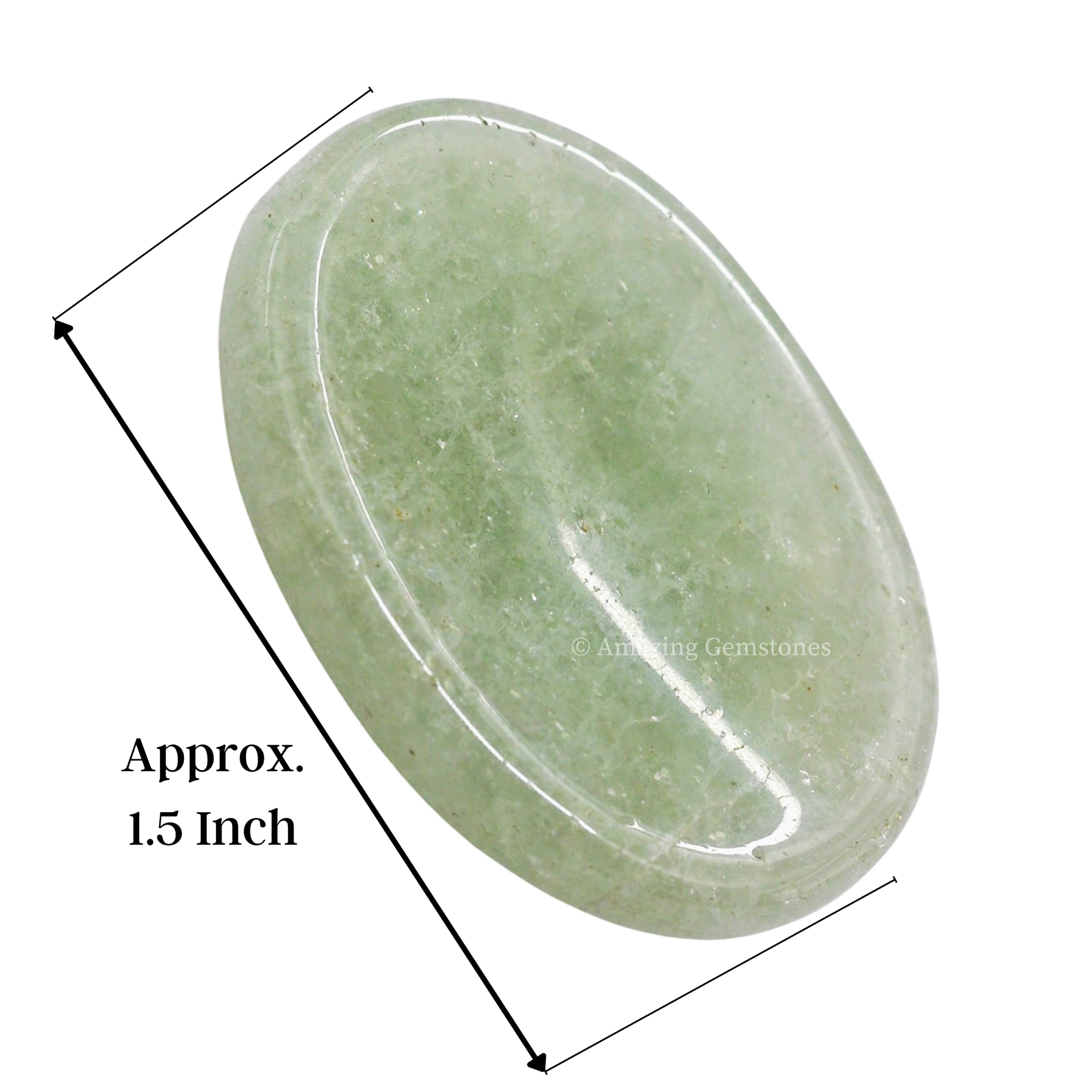 Piedra de equilibrio verde aventurina para meditación con acabado esmeralda