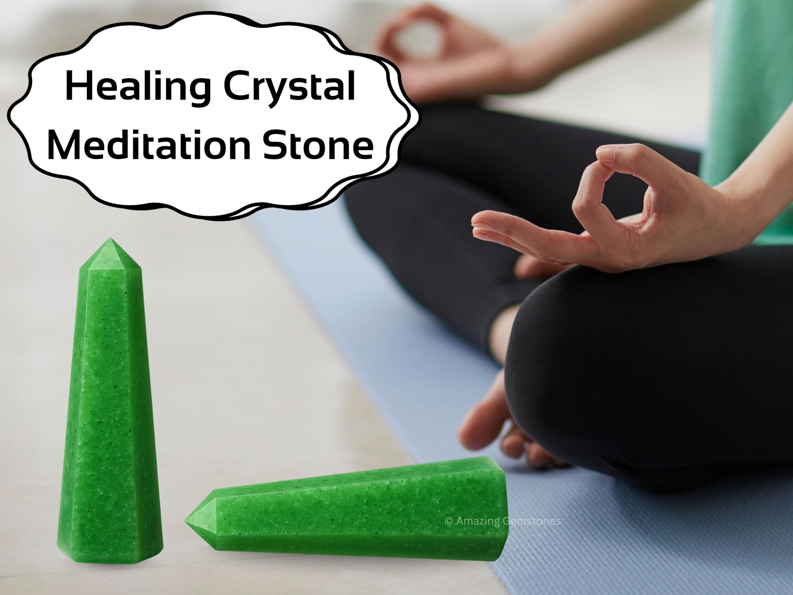 Amazing Gemstone Green Strawberry Quartz Tower Ambiente energizado para trabajo.