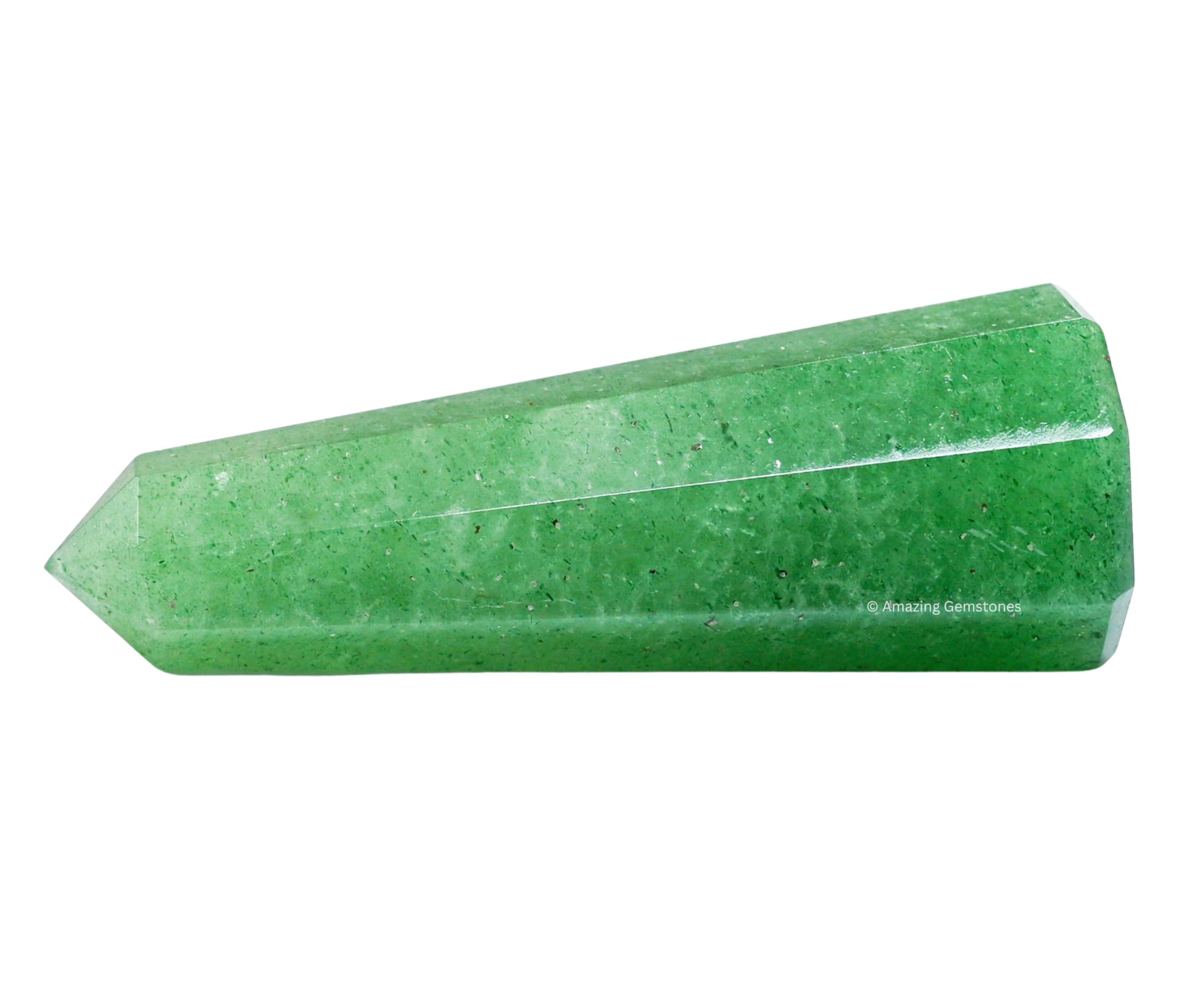 Amazing Gemstone Green Strawberry Quartz Tower Cuadricula cristal centra intencion y equilibrio.