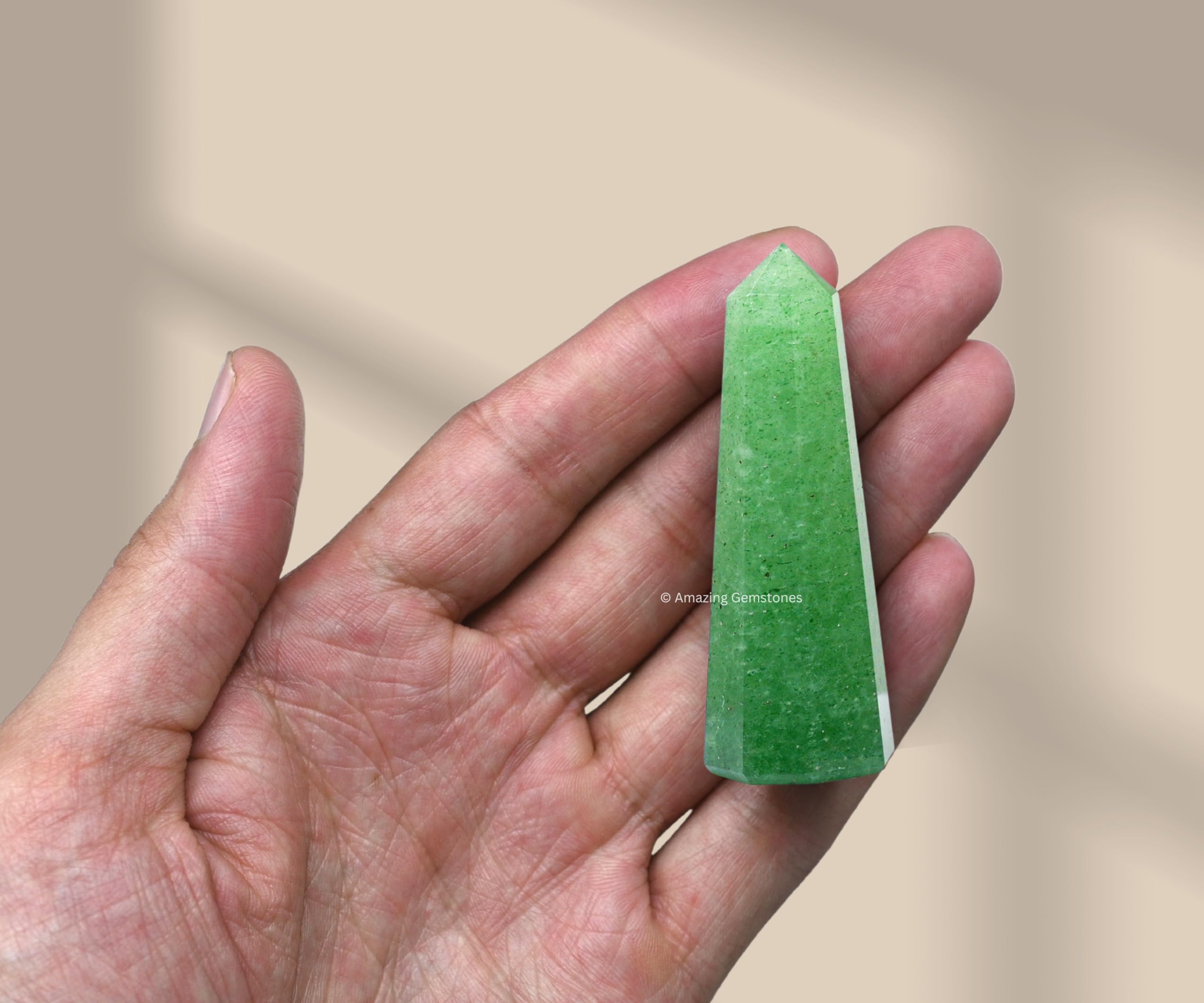 Amazing Gemstone Green Strawberry Quartz Tower Meditacion calma y enfoque.