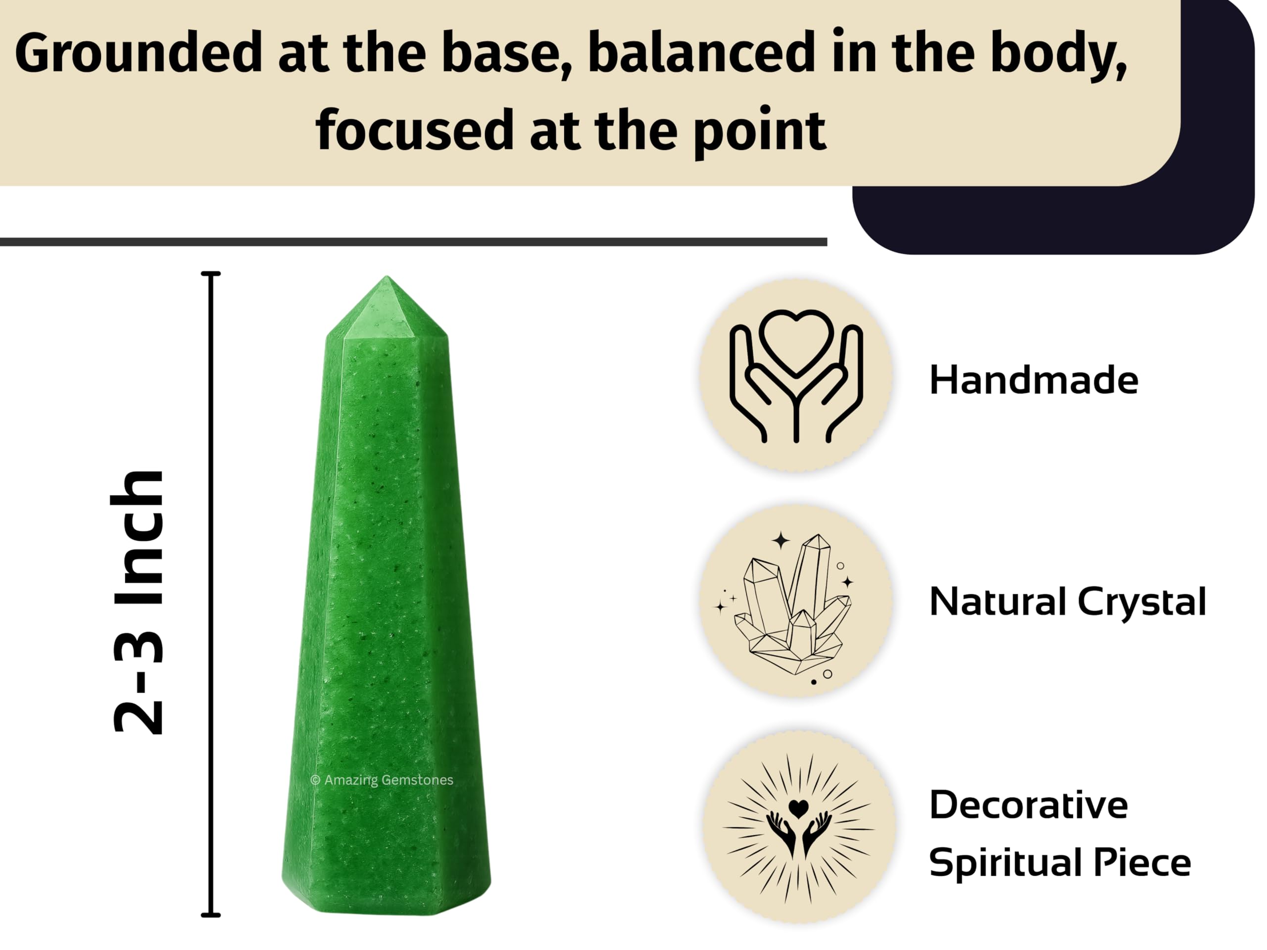 Amazing Gemstone Green Strawberry Quartz Tower Proteccion y equilibrio emocional.