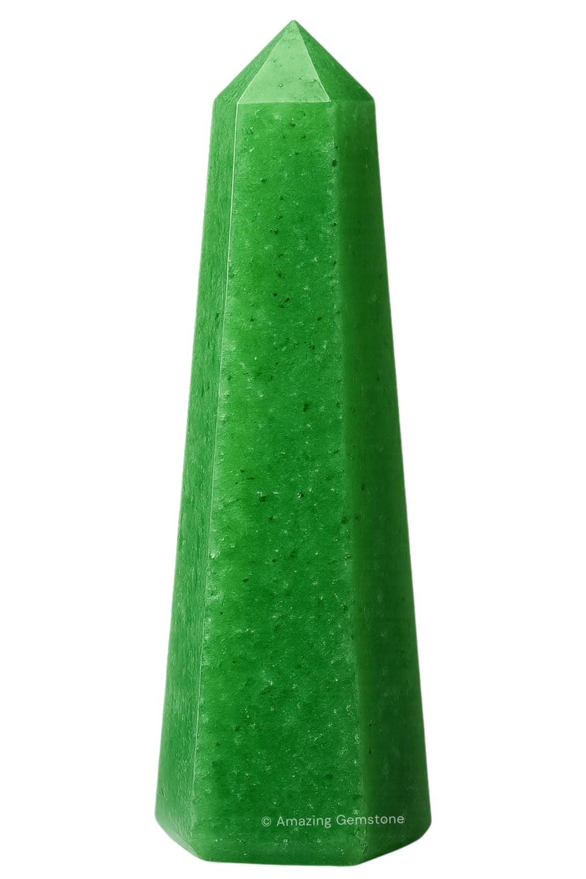 Amazing Gemstone Green Strawberry Quartz Tower Punta: enfoque energético y purificación del espacio.