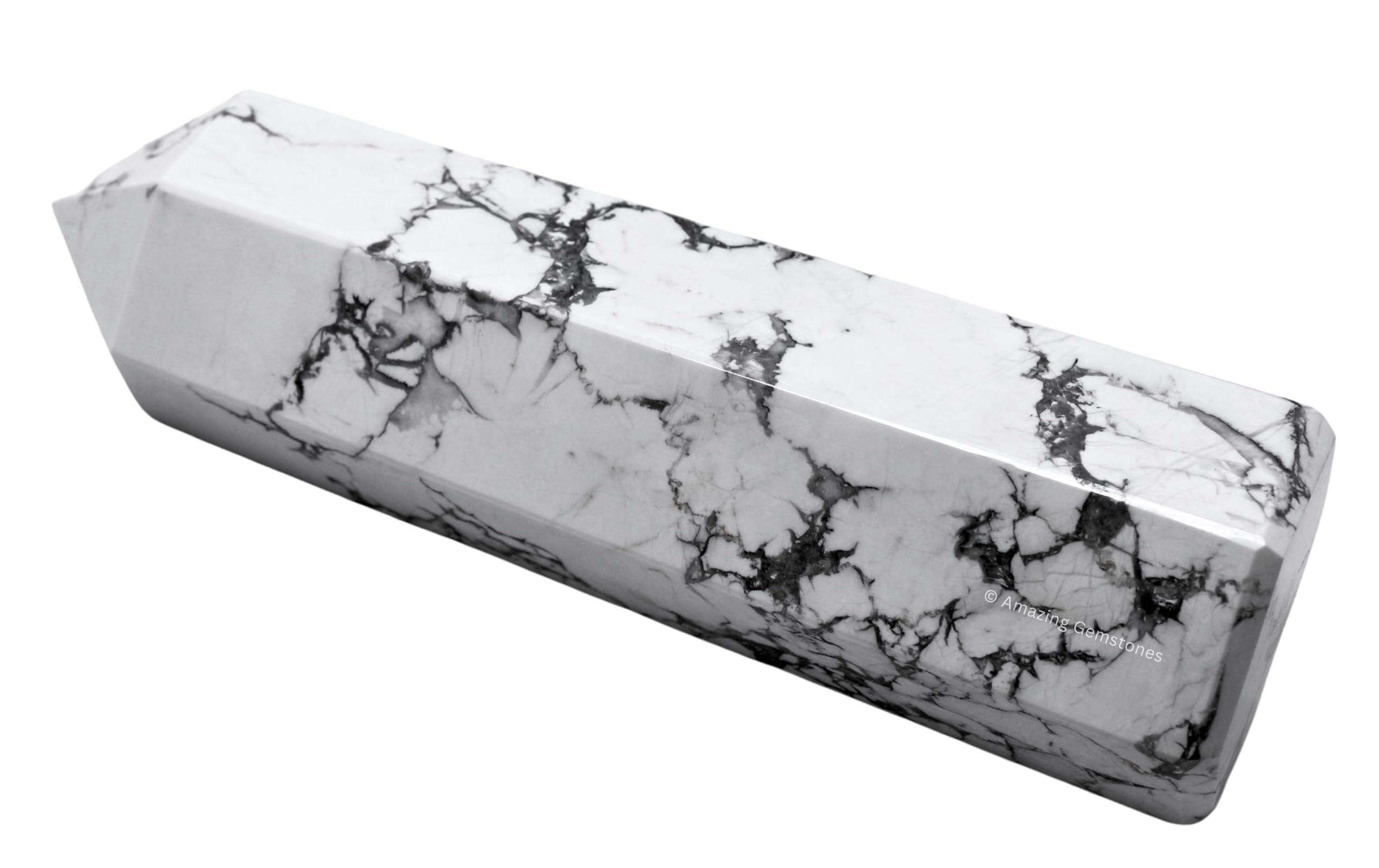 Amazing Gemstone, grid de cristal howlita grande para equilibrio ambiental