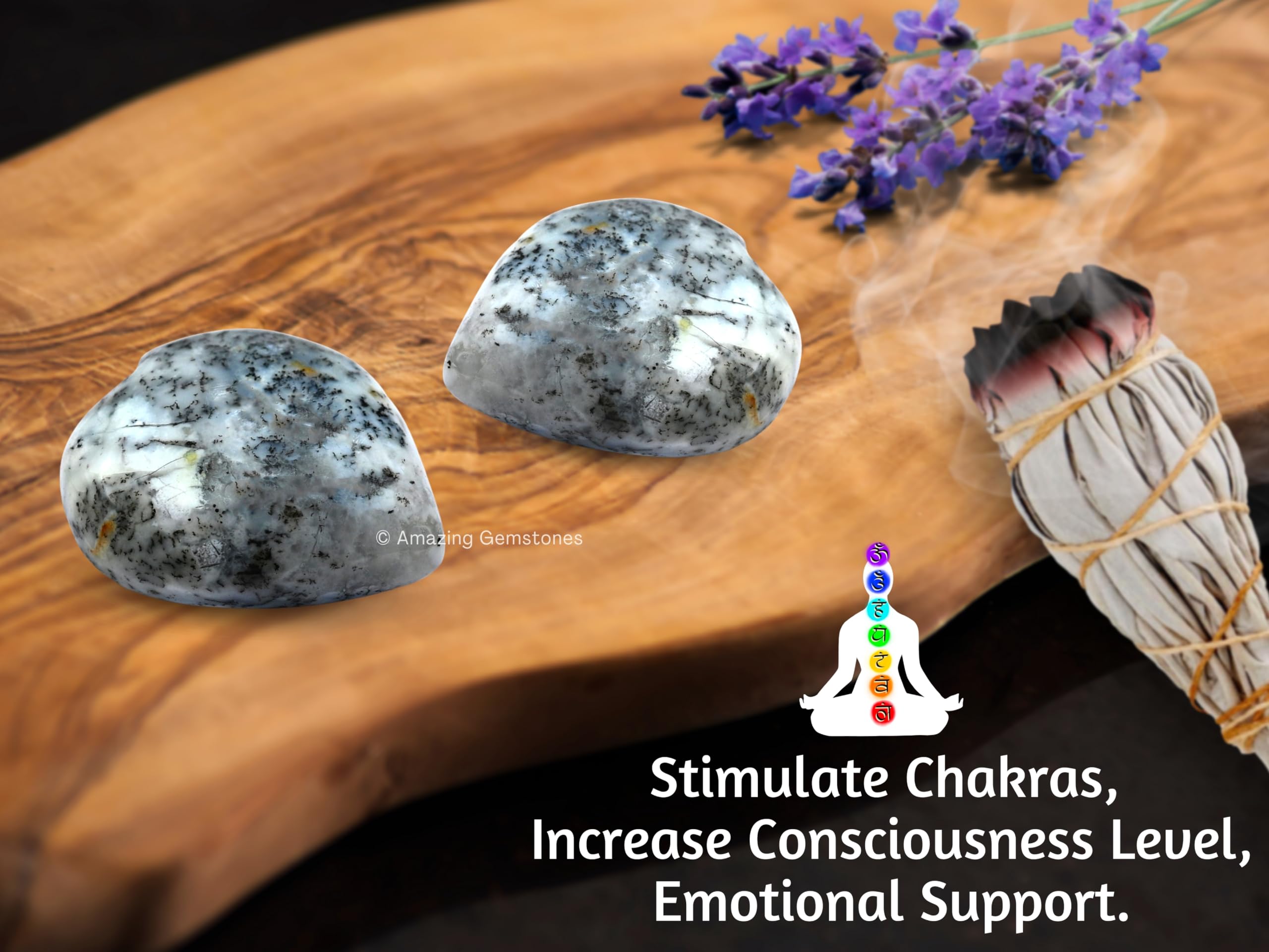 Amazing Gemstone Opalo Dendrita para rejillas de cristales en meditaciones