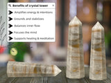Amazing Gemstone Grilla de Cristal Energía para proyectos y rituales de enfoque.